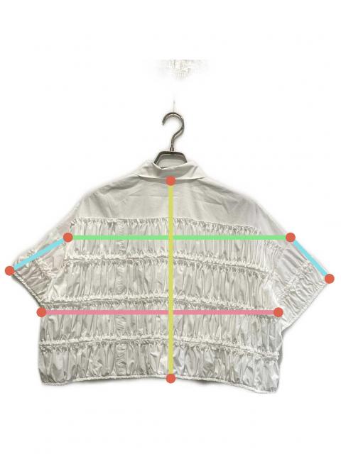 中古・古着通販】ENFOLD (エンフォルド) TIERED GATHER SHIRT ホワイト