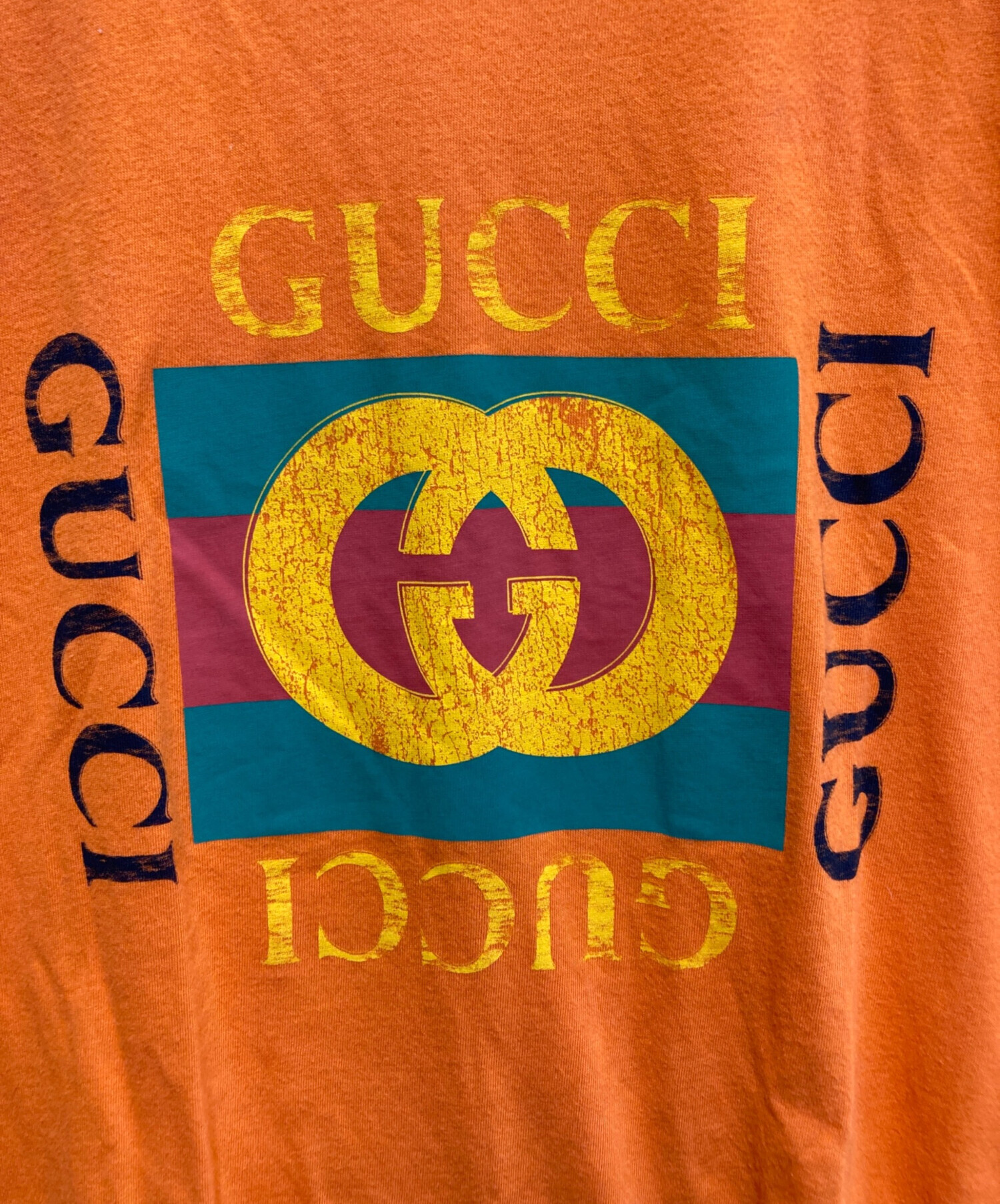中古・古着通販】GUCCI (グッチ) ヴィンテージグリッターロゴプリント 