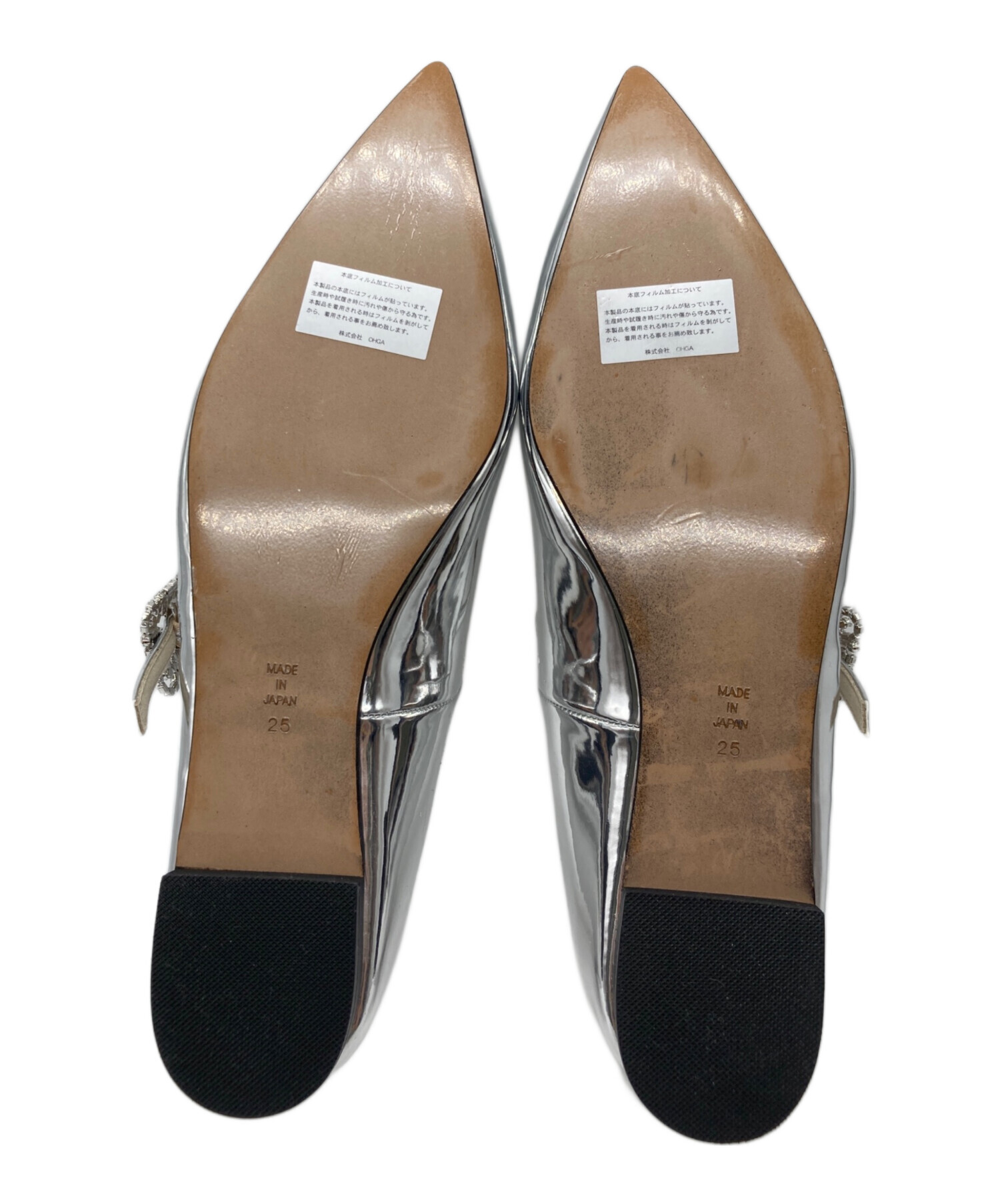 中古・古着通販】OHGA (オオガ) シルバービジューパンプス シルバー