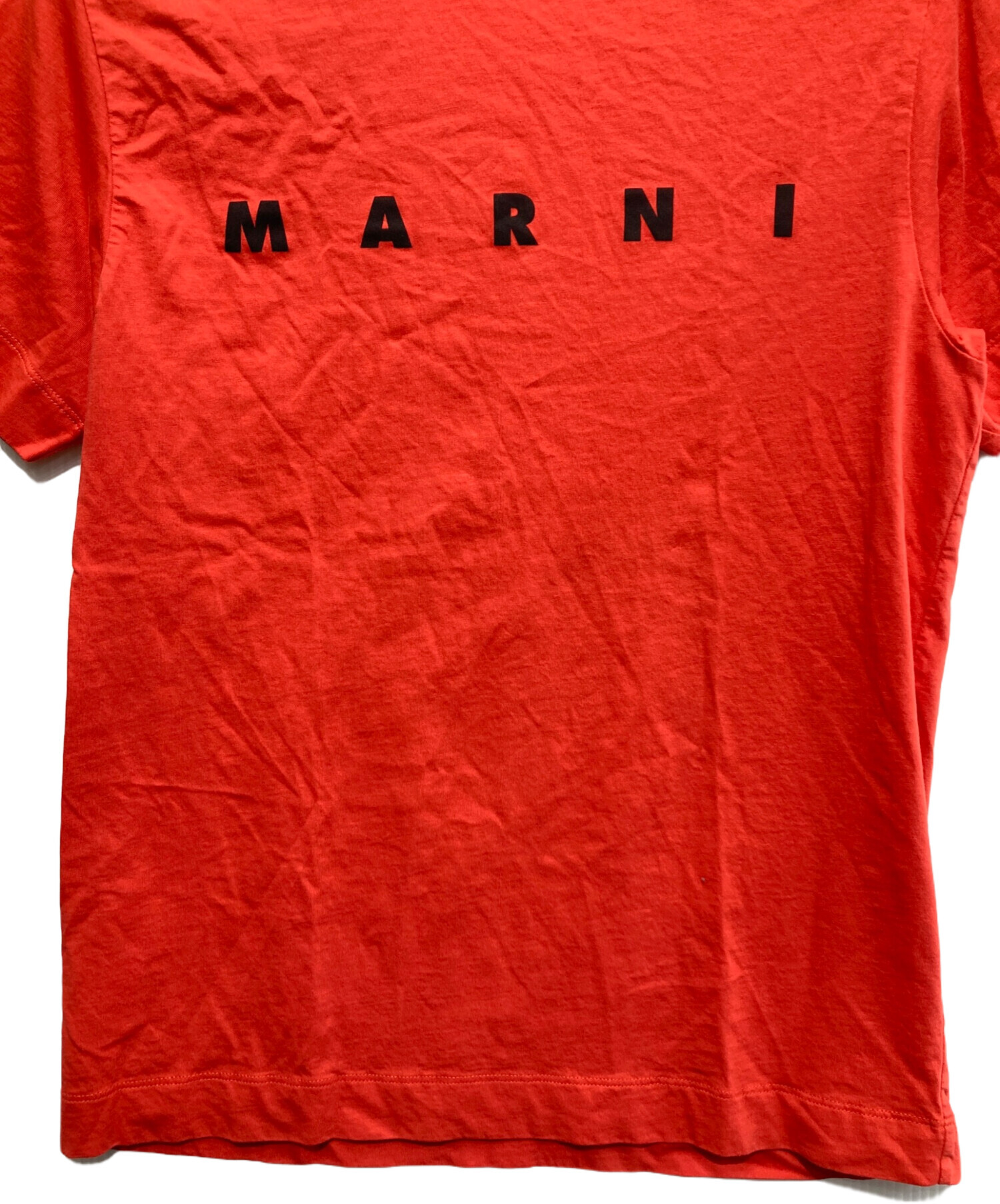 MARNI ロゴT 【未使用に近い】 中古・古着通販】MARNI (マルニ) ロゴTシャツ レッド サイズ:KIDS14
