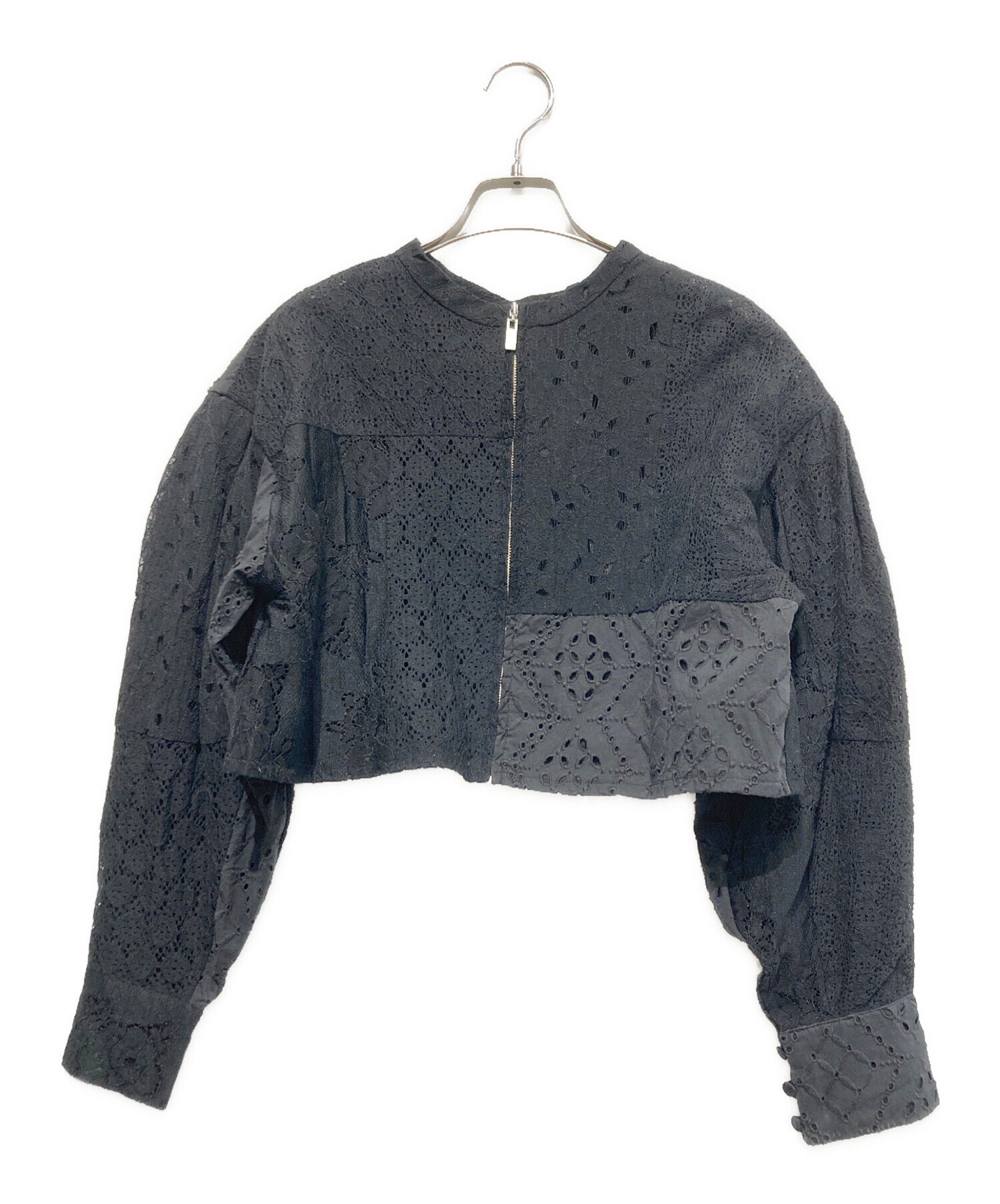 中古・古着通販】Ameri (アメリ) 2WAY PATCHWORK LACE ZIP TOP 