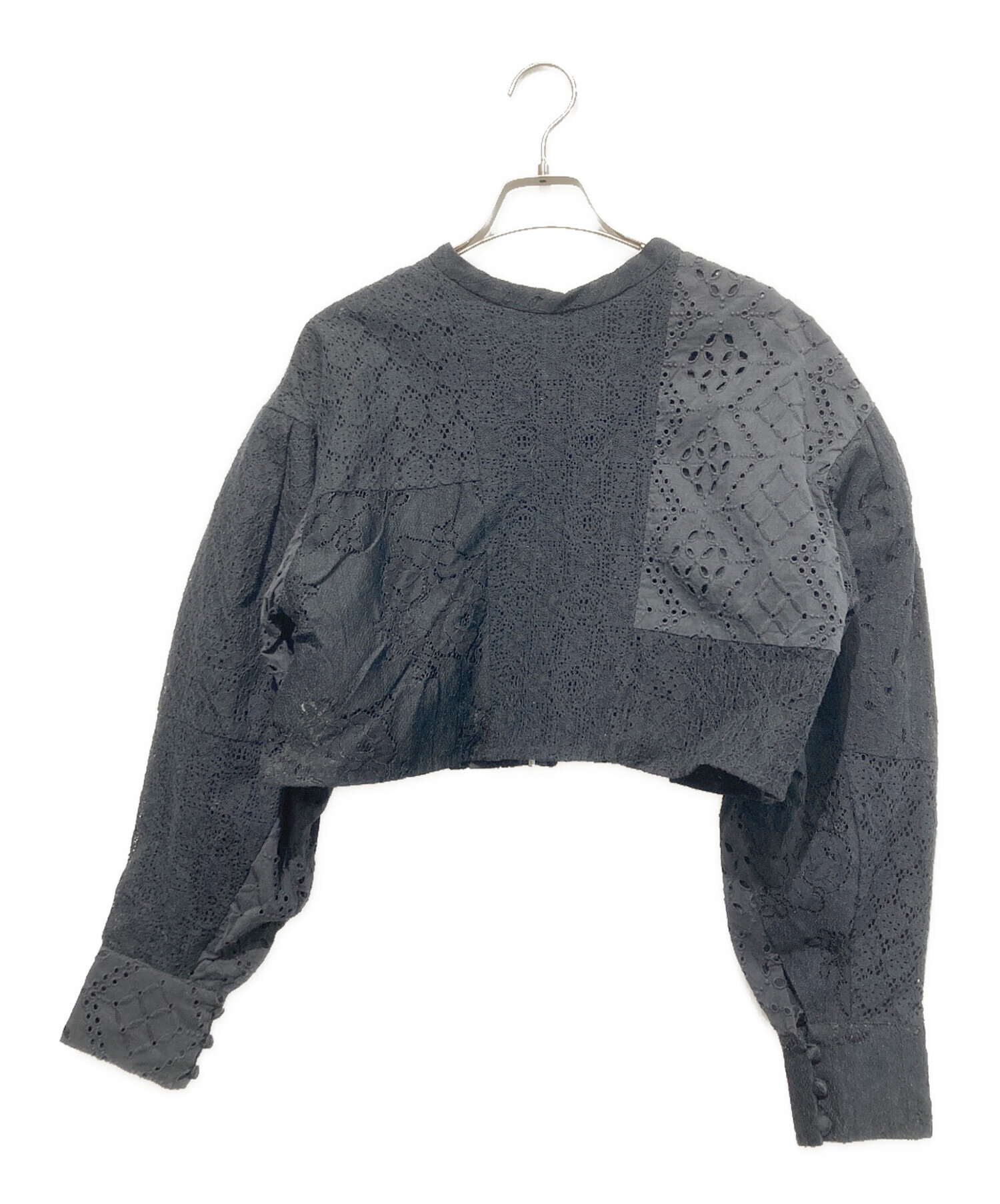 中古・古着通販】Ameri (アメリ) 2WAY PATCHWORK LACE ZIP TOP
