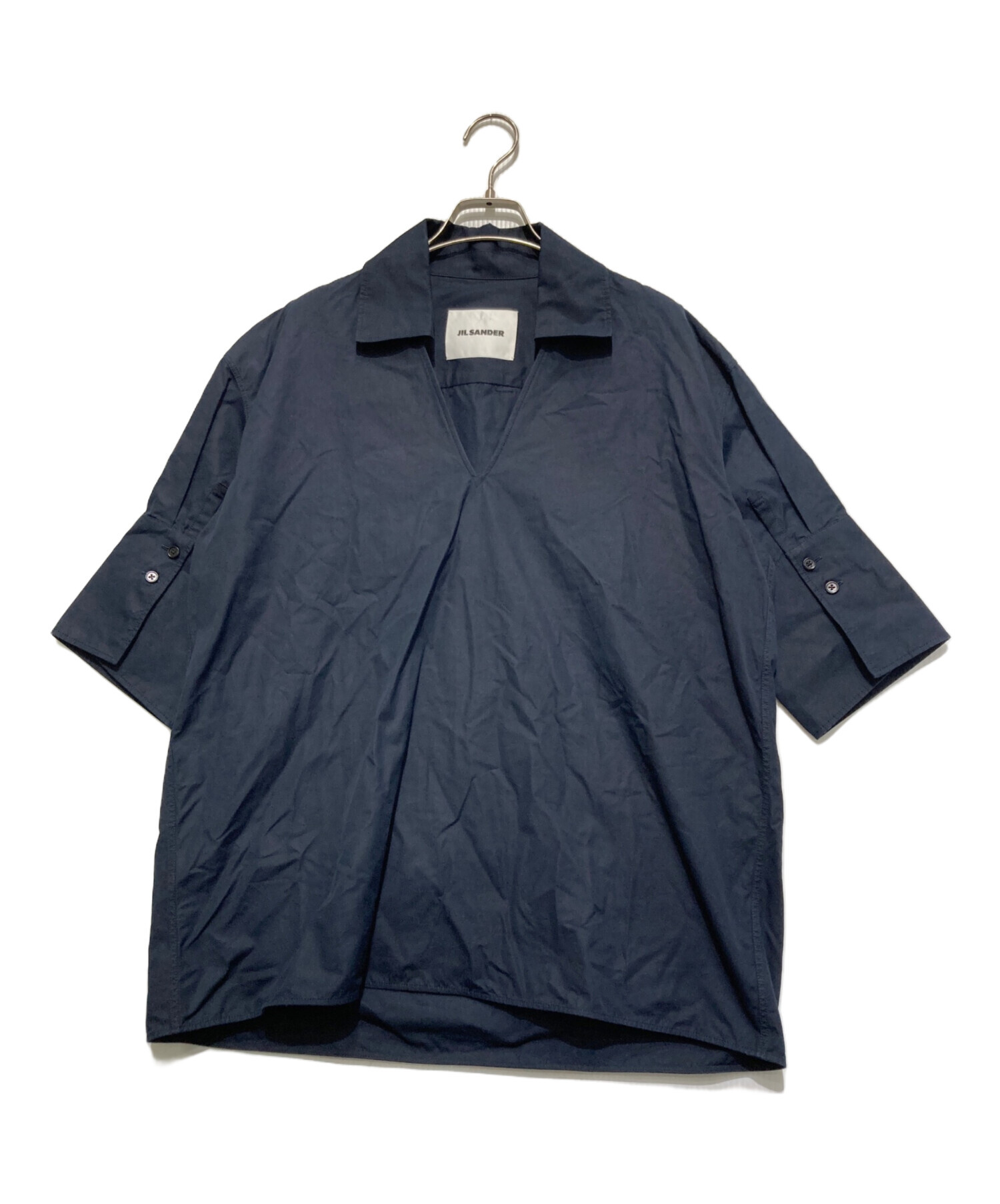 JIL SANDER ジルサンダー ブラウス S 紺 【古着】【中古】【送料無料】 中古・古着通販】JIL SANDER (ジルサンダー) 長袖シャツ ネイビー