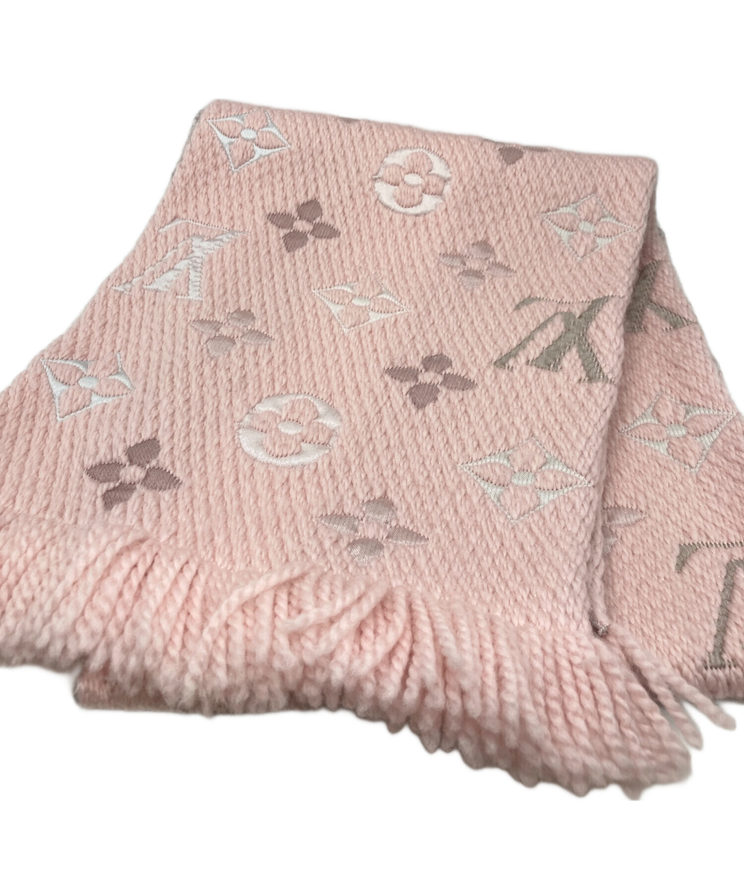 LOUIS VUITTON(ルイヴィトン) マフラー ピンク 中古・古着通販】LOUIS VUITTON (ルイ ヴィトン) マフラー ピンク