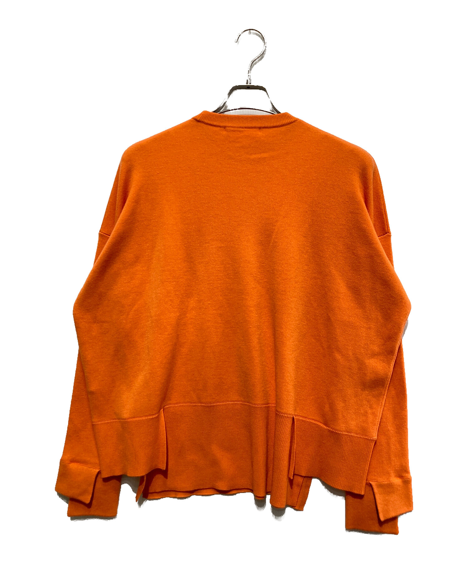 中古・古着通販】ENFOLD (エンフォルド) SLIT-RIB PULLOVER オレンジ