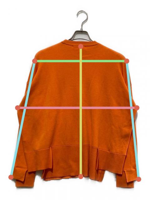 中古・古着通販】ENFOLD (エンフォルド) SLIT-RIB PULLOVER オレンジ