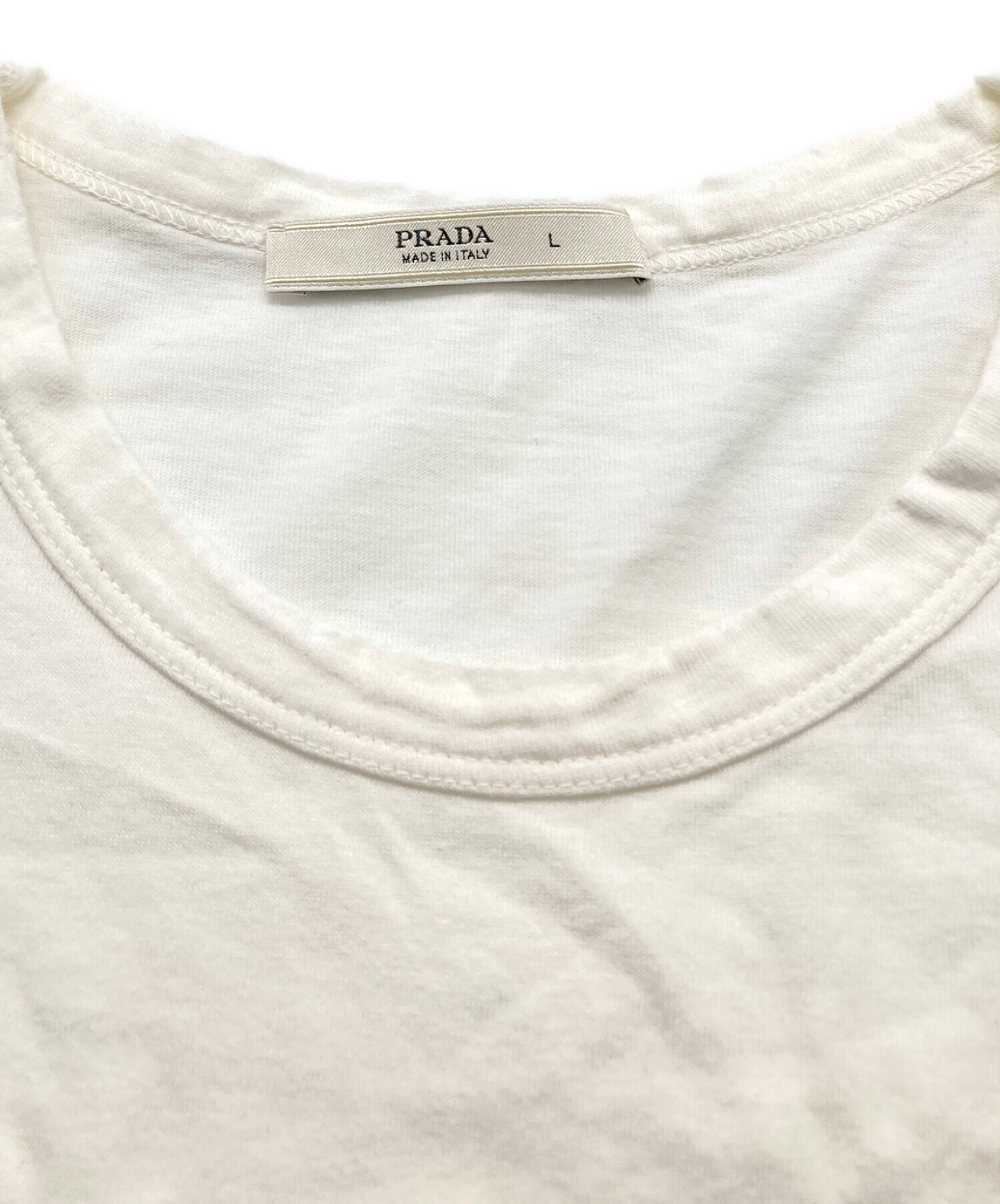 中古・古着通販】PRADA (プラダ) ポケットTシャツ ホワイト サイズ:L 