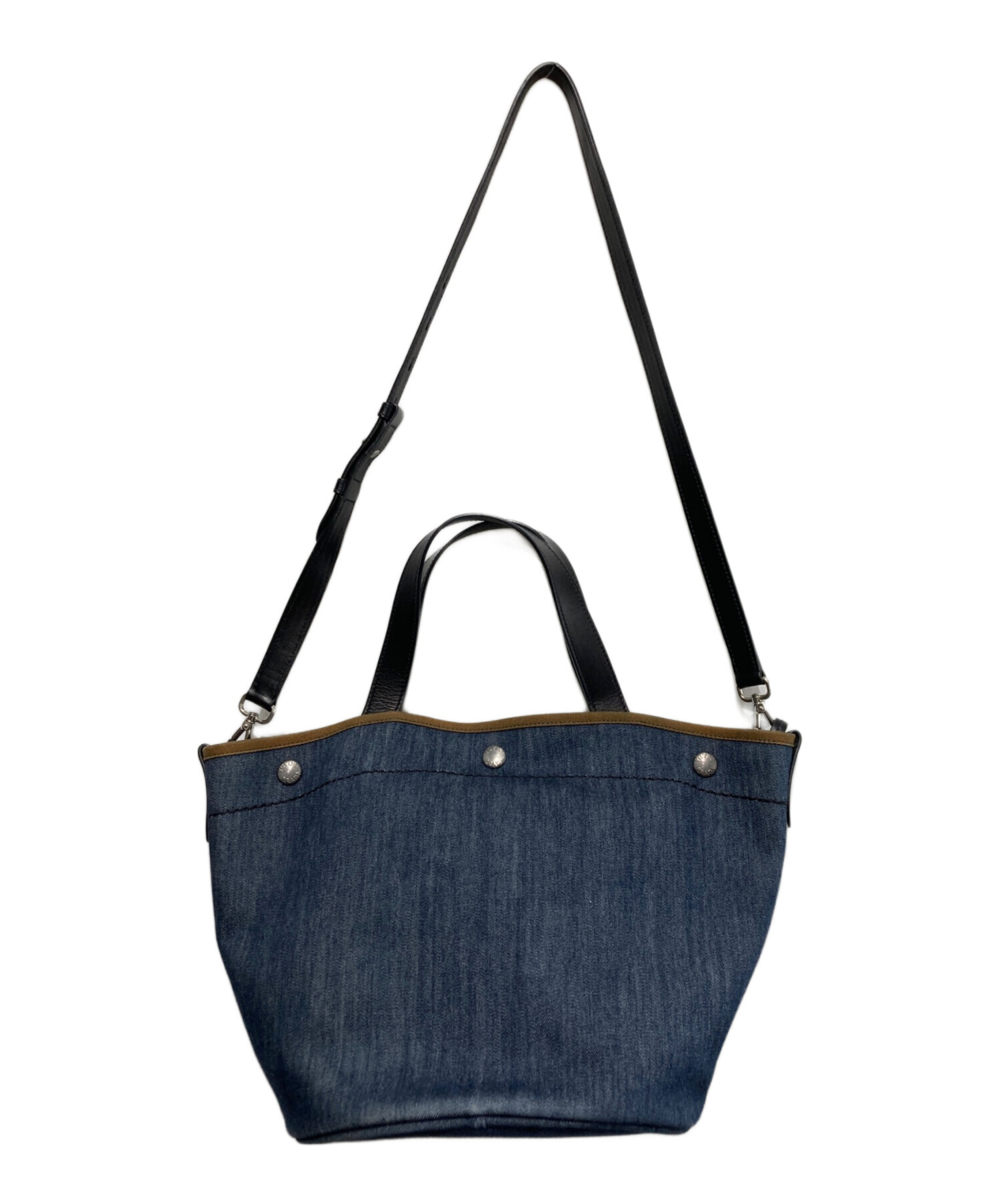 PRADA デニム デニムバッグ 中古・古着通販】PRADA (プラダ) デニムハンドバッグ インディゴ