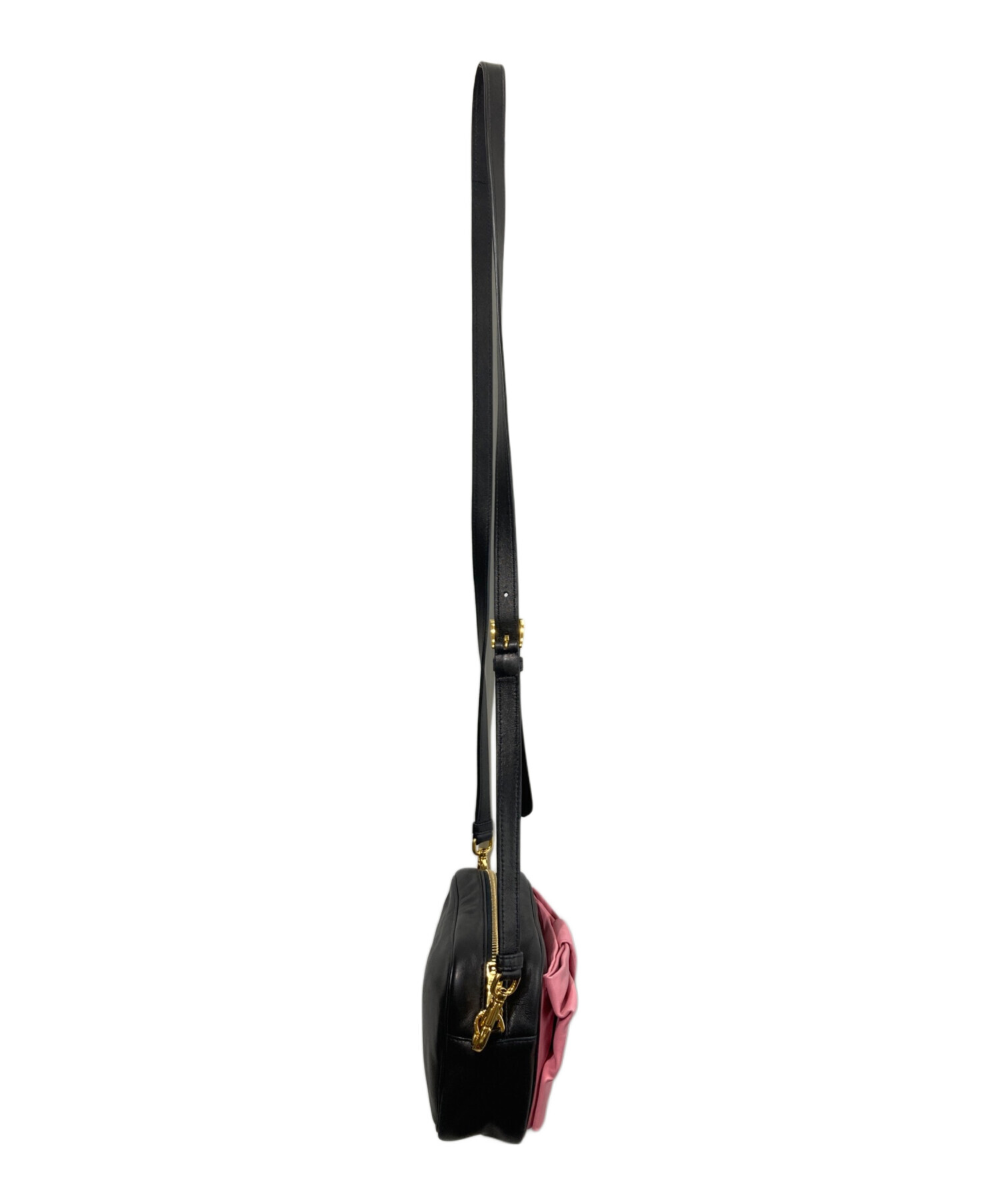 中古・古着通販】PRADA (プラダ) リボンモチーフ レザーショルダー