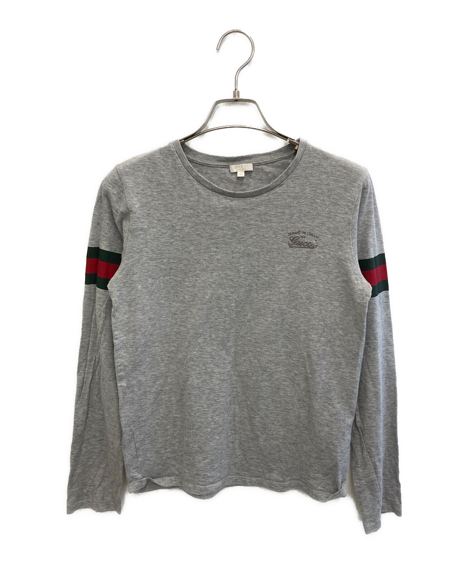 中古・古着通販】GUCCI (グッチ) シェリーラインカットソー グレー 