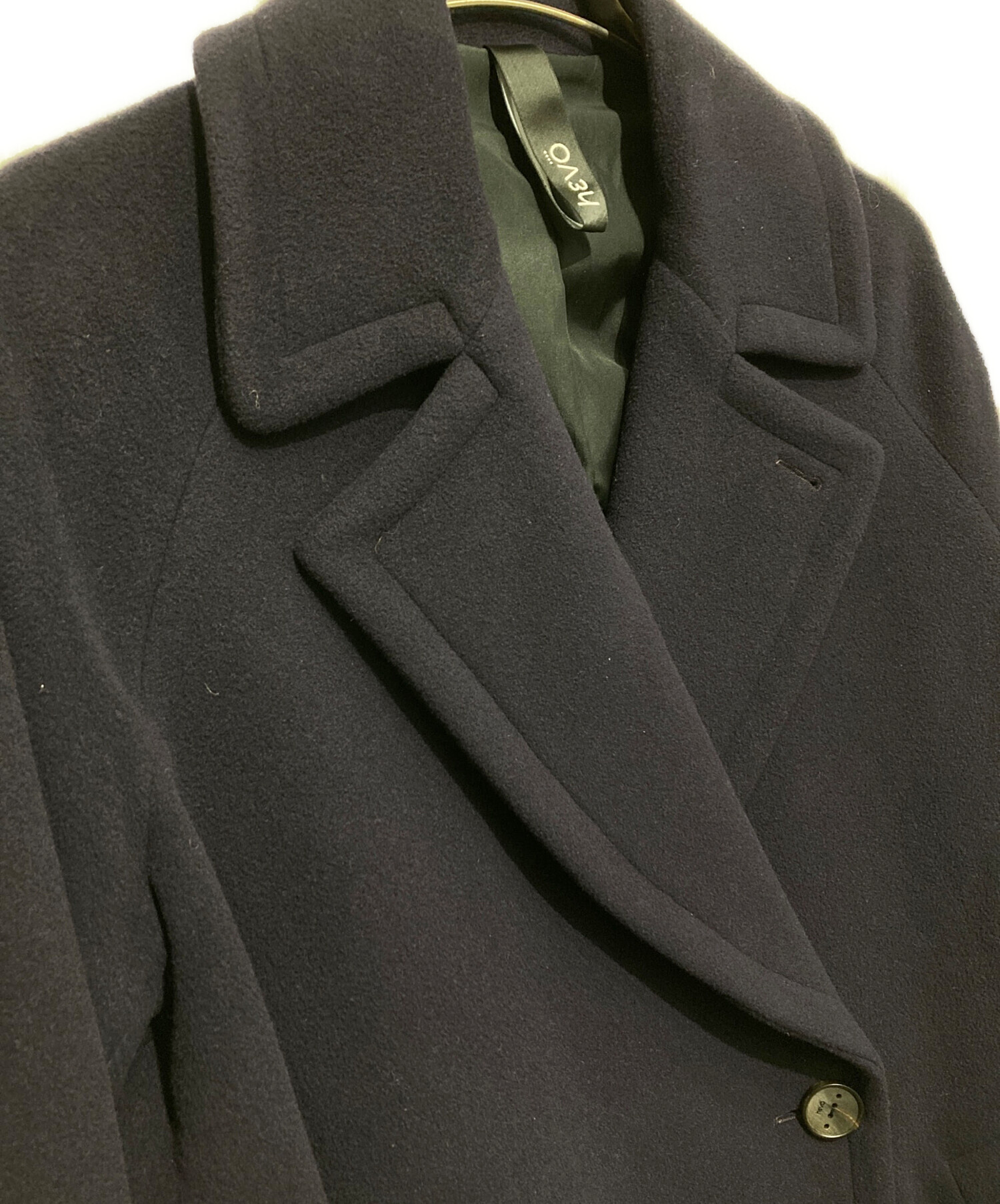 hevo ウール　コート 中古・古着通販】HEVO (イーヴォ) ウールコート ネイビー サイズ:44