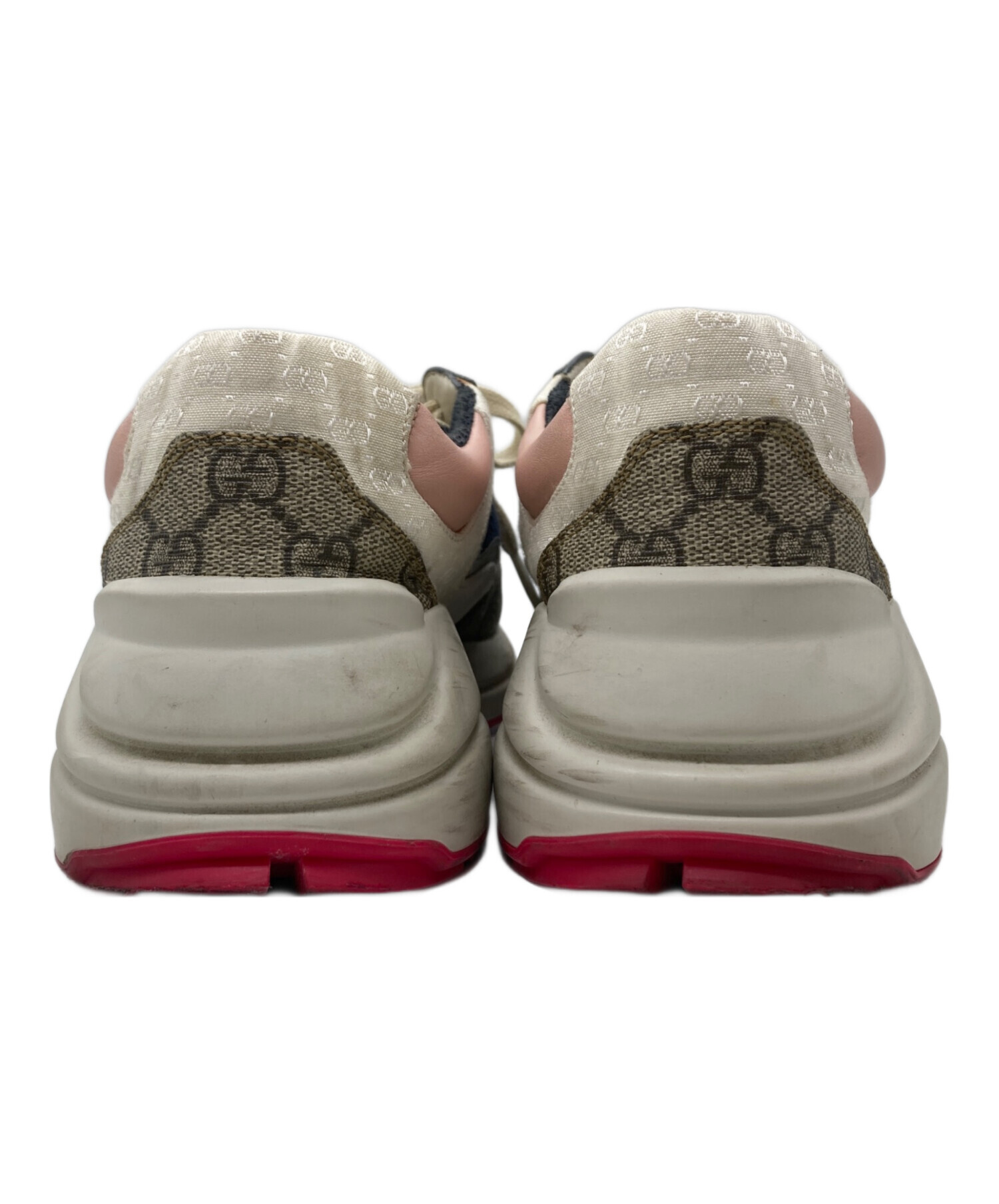 中古・古着通販】GUCCI (グッチ) GG総柄スニーカー ホワイト×ベージュ 
