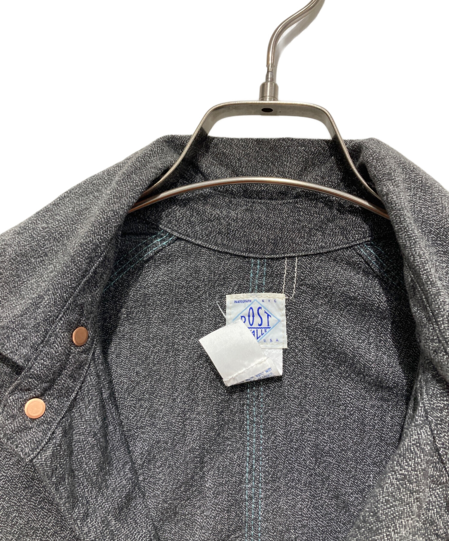 【新品】POST O'ALLS カバーオール シャンブレー USA製 Lサイズ 中古・古着通販】POST O'ALLS (ポストオーバーオールズ) シャンブレー