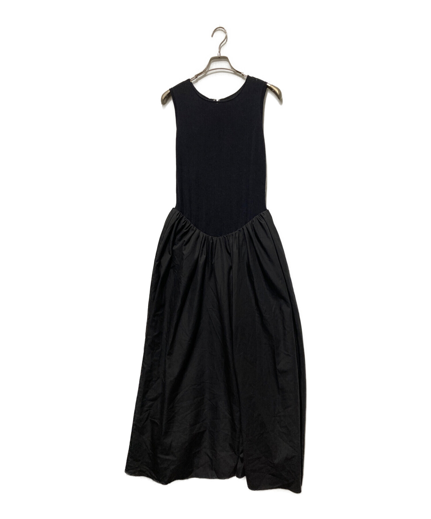 Ameri VINTAGE - りりぃ●STITCH RIB KNIT黒 他1点 中古・古着通販】Ameri (アメリ) KNIT DOCKING VOLUME DRESS ブラック