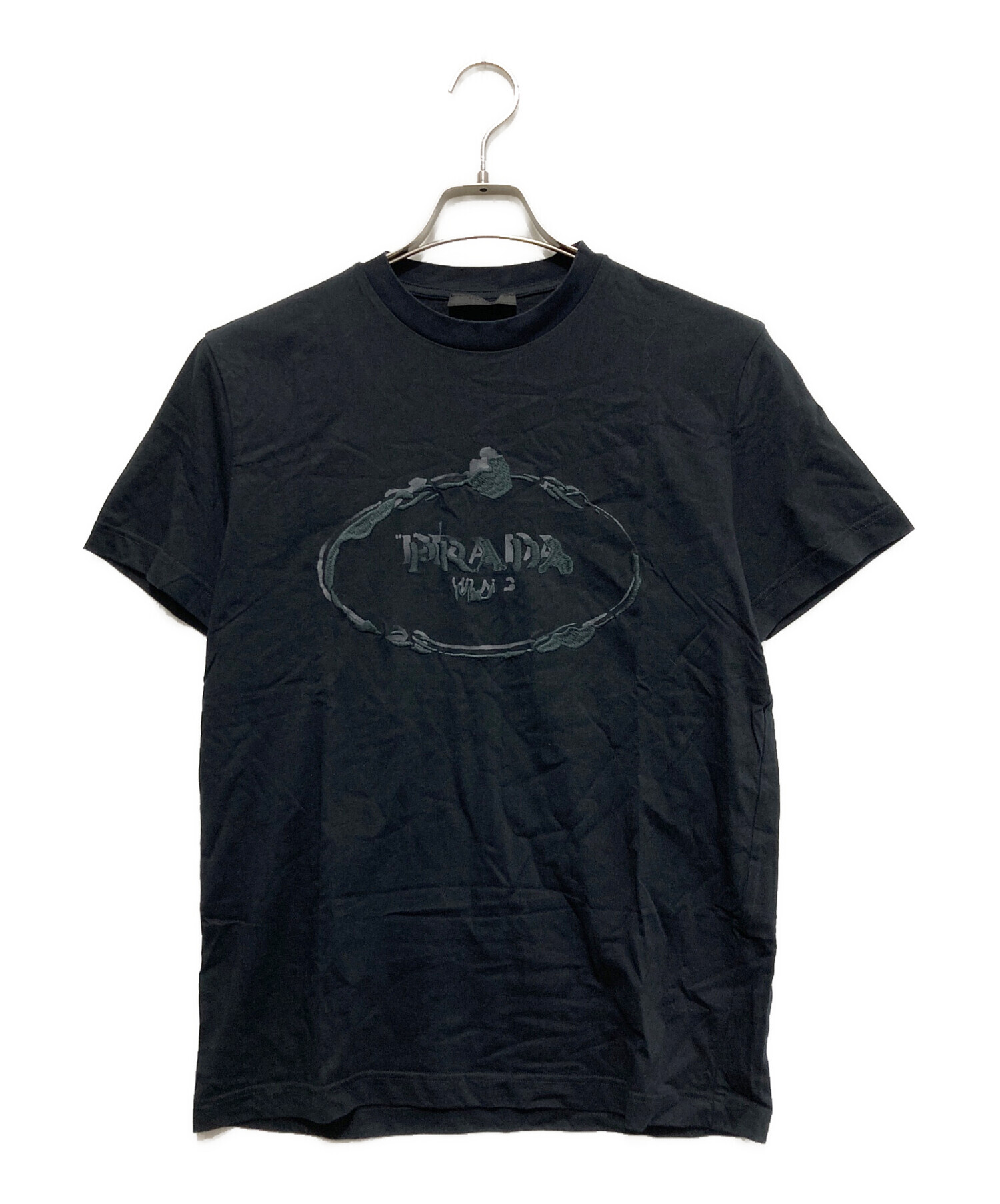 中古・古着通販】PRADA (プラダ) ロゴTシャツ ブラック サイズ:M 