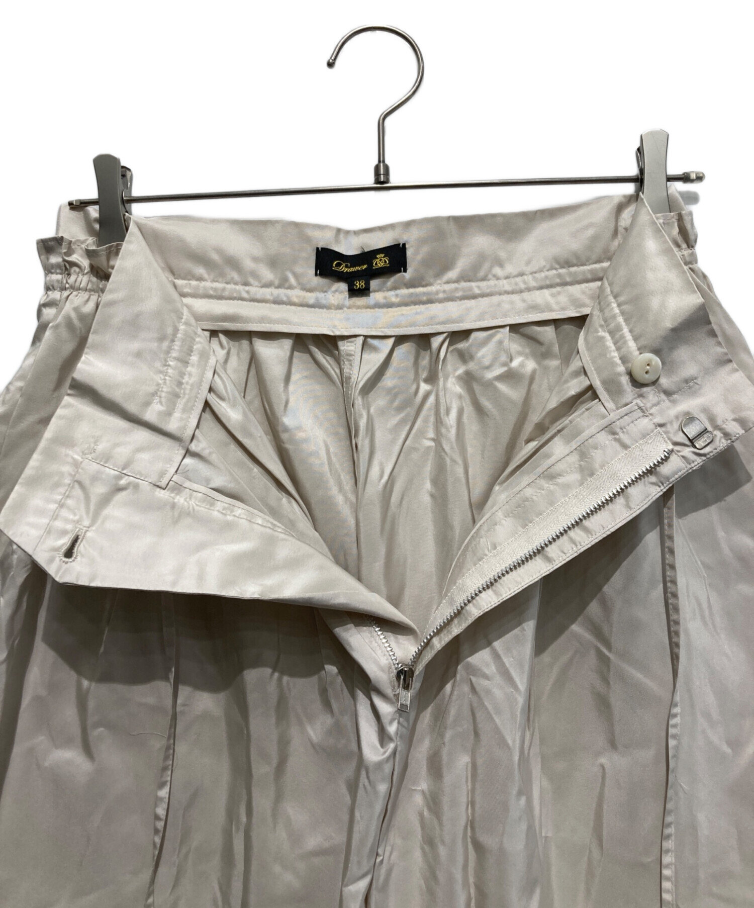 中古・古着通販】Drawer (ドゥロワー) シルクパンツ ベージュ サイズ