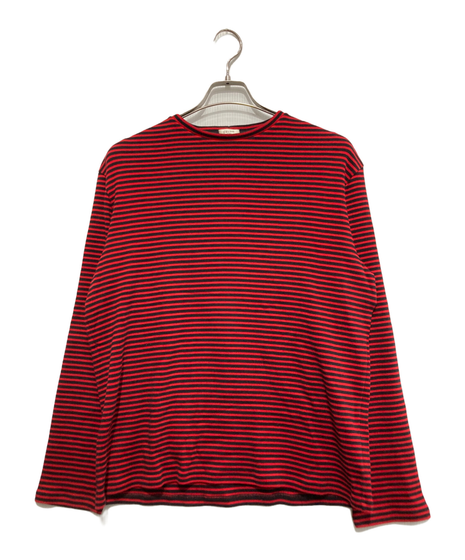 中古・古着通販】CELINE (セリーヌ) ボーダーカットソー レッド