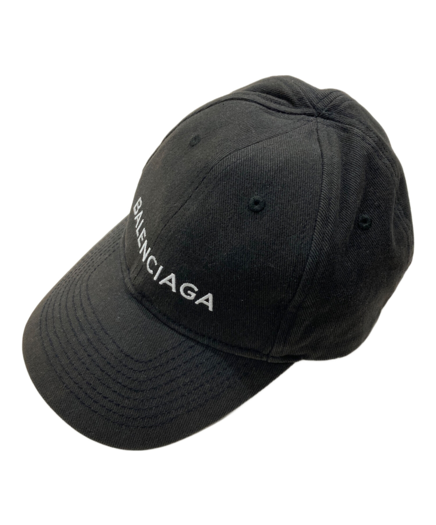 【定価6.5万】BALENCIAGA バレンシアガ ロゴ キャップ ブラック 黒 中古・古着通販】BALENCIAGA (バレンシアガ) キャップ ブラック
