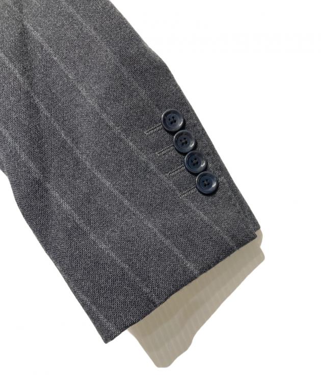 BEAMS F セットアップ スーツ グレー 95 段返り3ボタン 背抜き 中古・古着通販】BEAMS F (ビームスエフ) 段返りセットアップスーツ