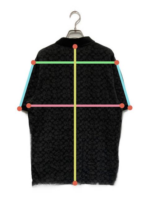 中古・古着通販】COACH (コーチ) シグネチャー ポロ ブラック サイズ:L