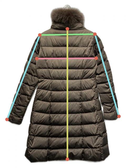 『未使用級』HERNO ヘルノ フォックスファー　ダウンコート　現行　40 ヘルノ HERNO ダウンコート アウター フォックスファー 40 ブラック