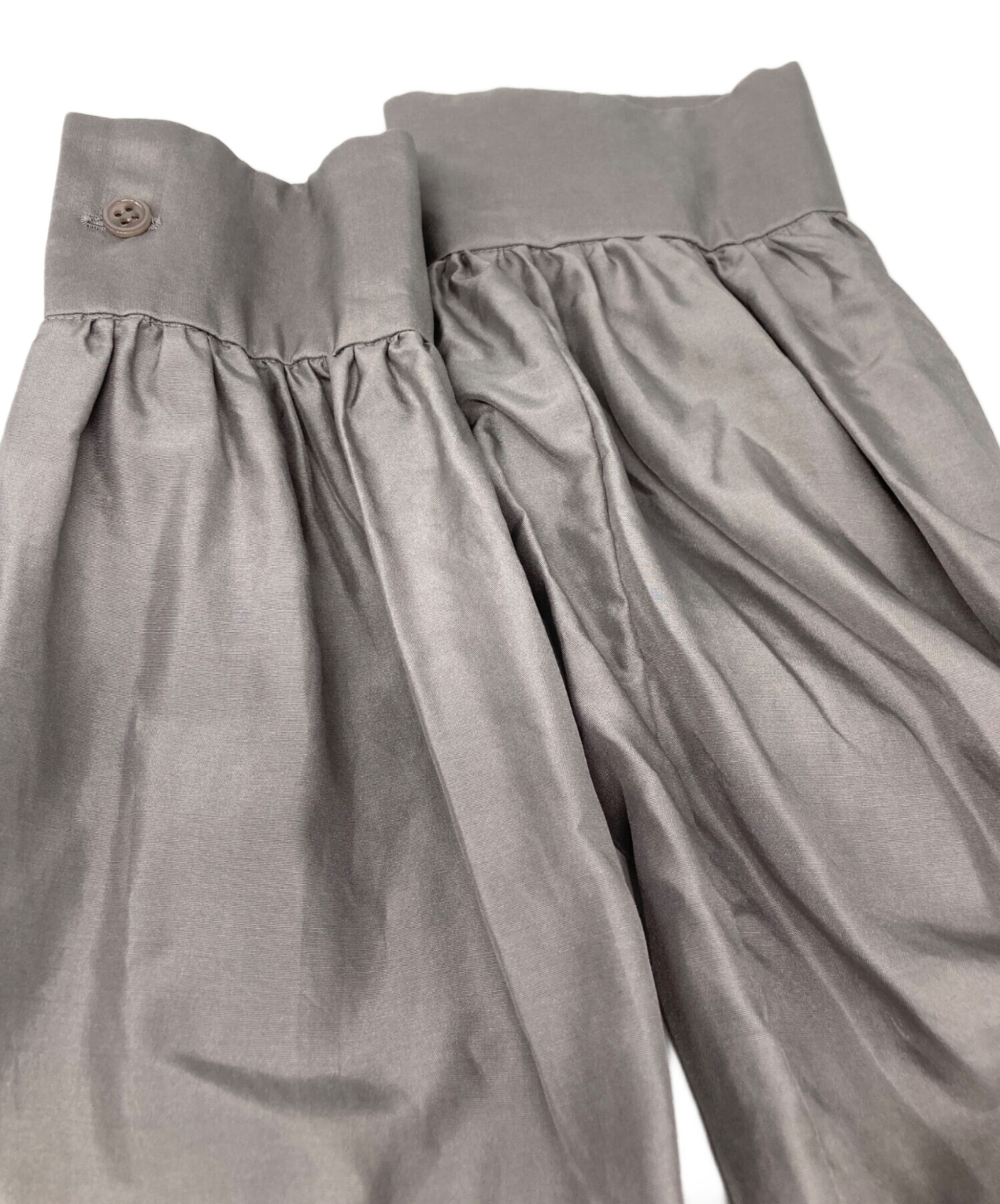中古・古着通販】DRAWER (ドゥロワー) ボウタイシルクブラウス グレー 