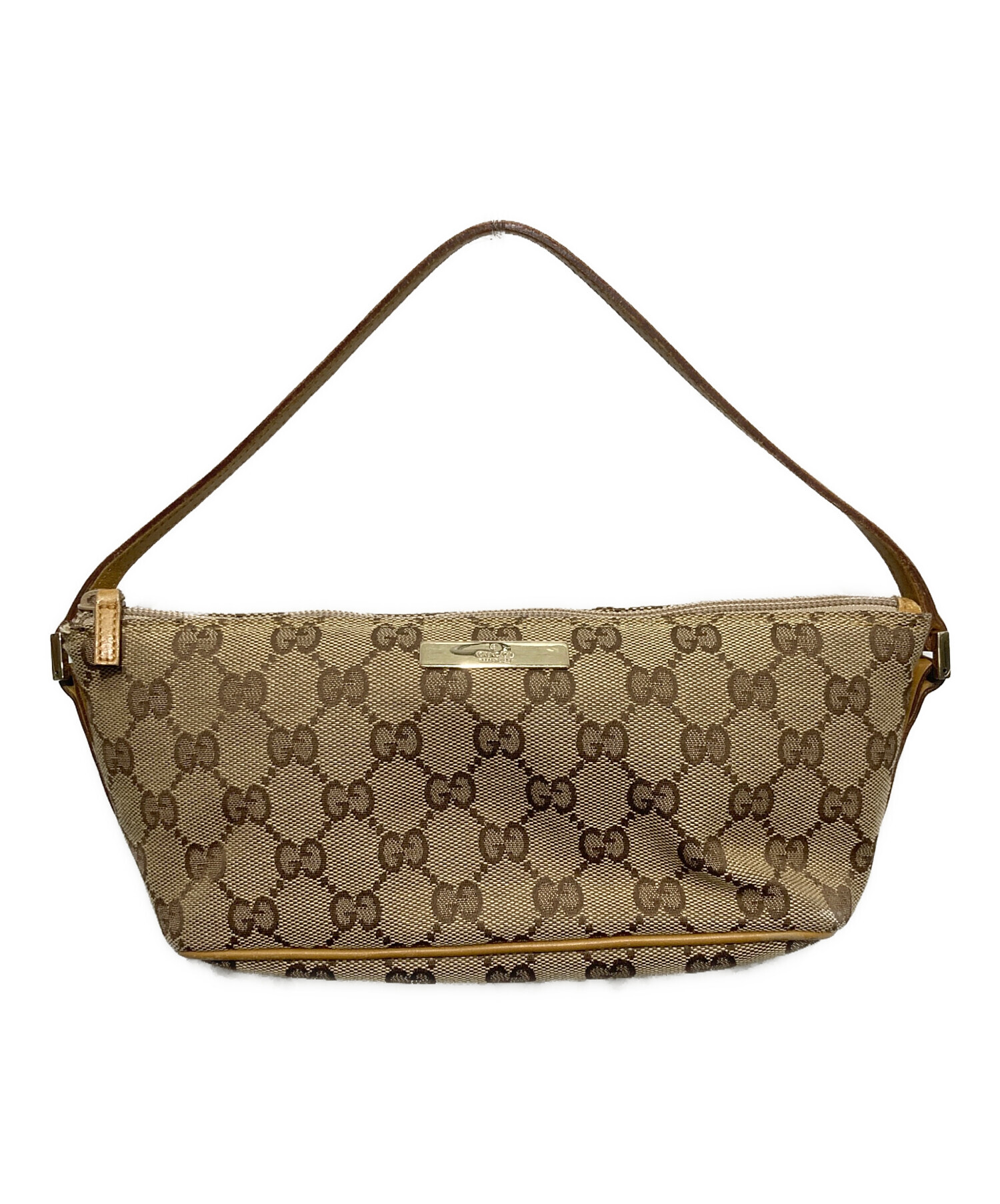 中古・古着通販】GUCCI (グッチ) GGキャンバス ミニポーチ ベージュ 