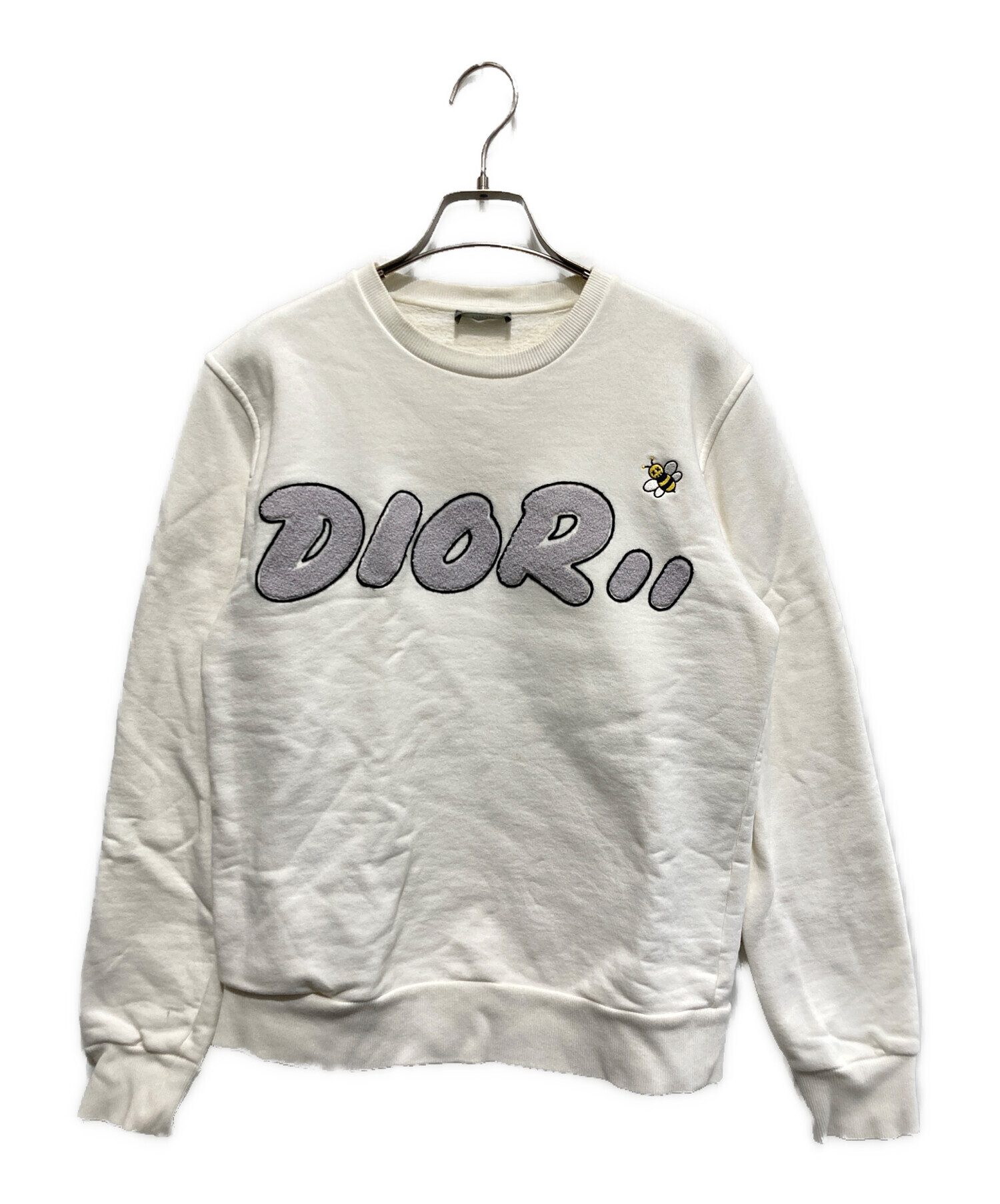 中古・古着通販】Dior (ディオール) ロゴ刺繍スウェット ホワイト 