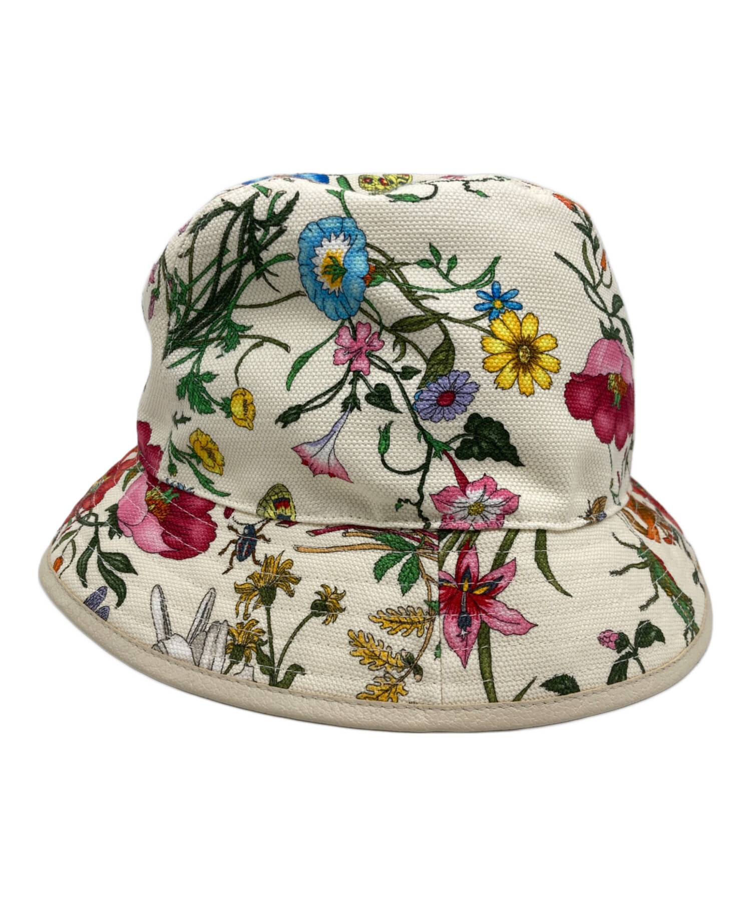 中古・古着通販】GUCCI (グッチ) フローラ ハット ベージュ｜ブランド