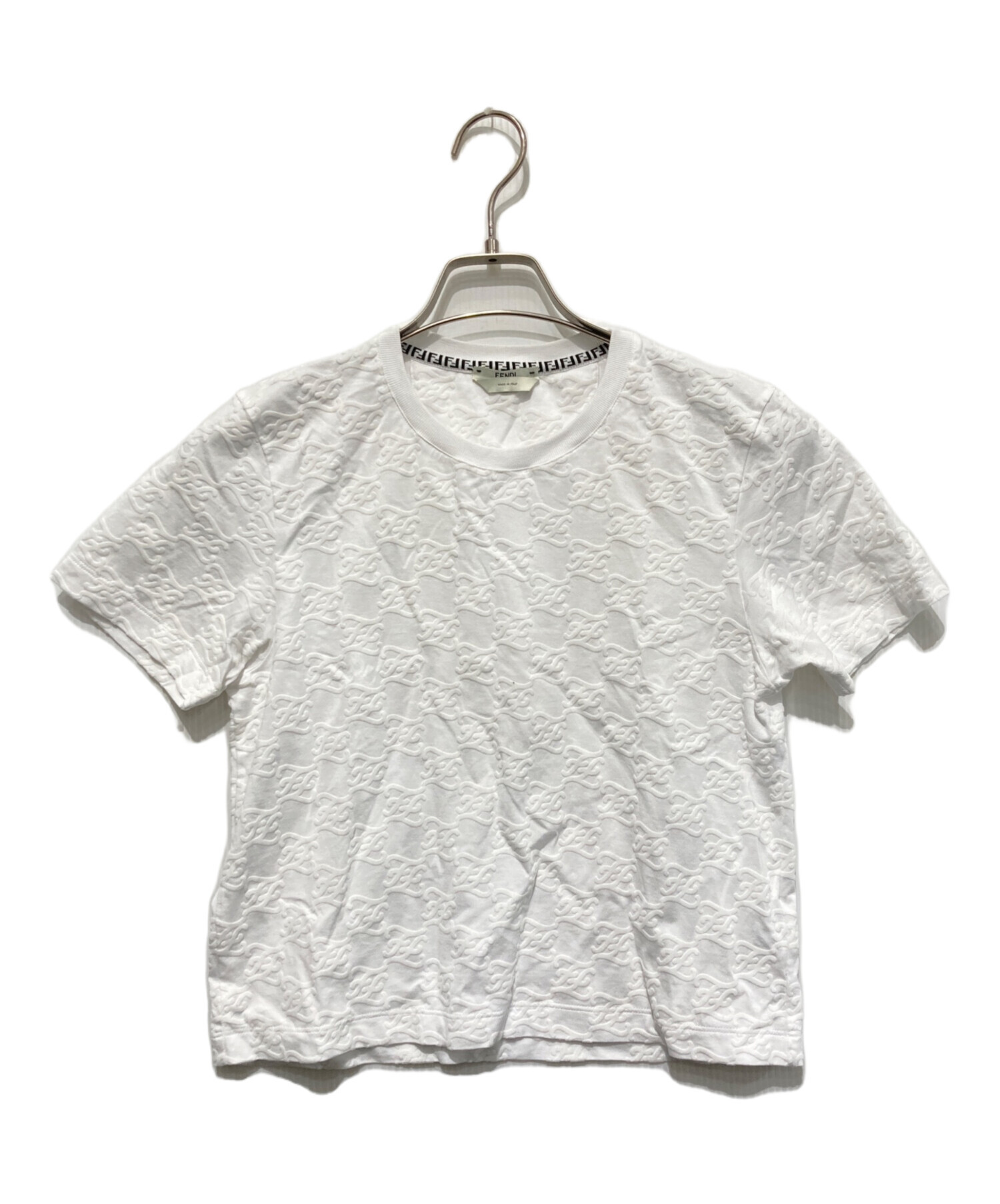 中古・古着通販】FENDI (フェンディ) エンボスロゴTシャツ ホワイト