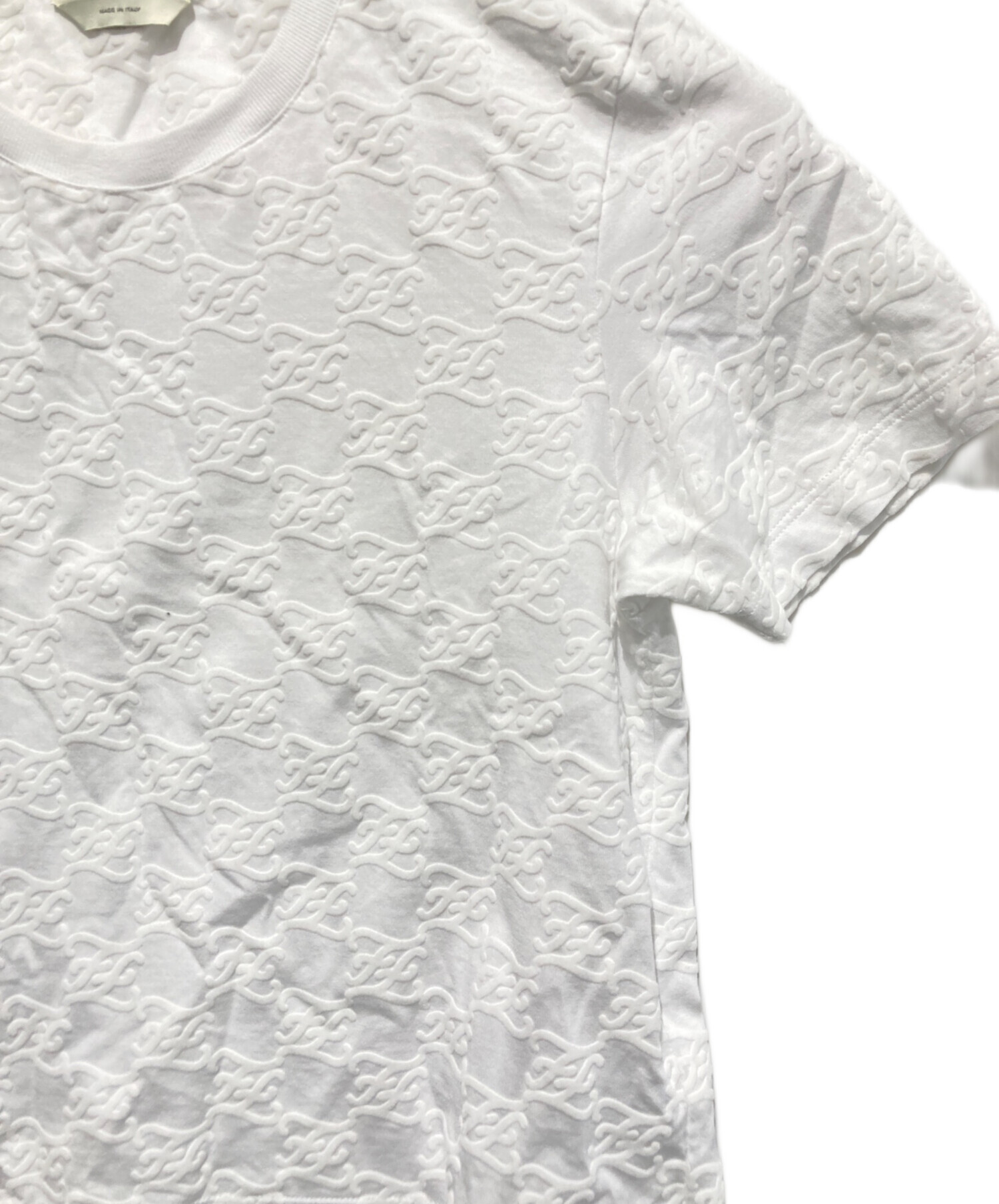 中古・古着通販】FENDI (フェンディ) エンボスロゴTシャツ ホワイト