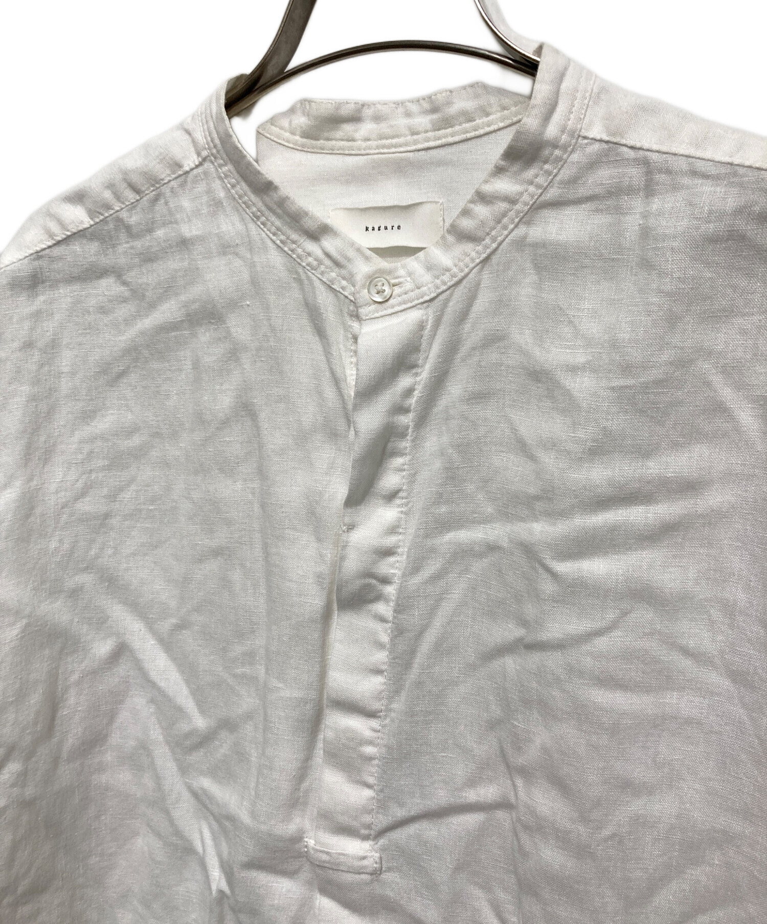 中古・古着通販】kagure (カグレ) リネンチュニックシャツ ホワイト