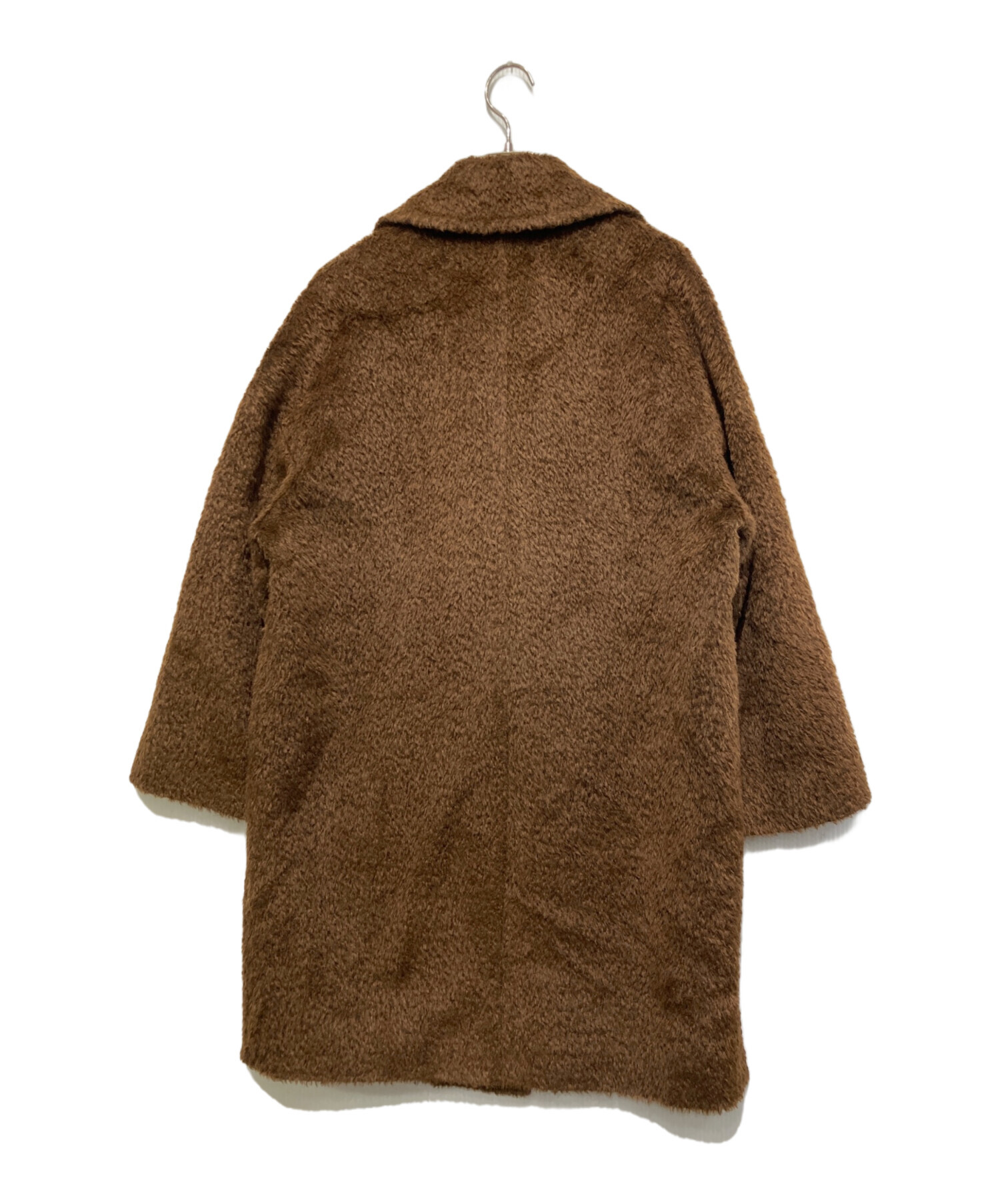 Max Mara アルパカウールシャギーコート　美品 Max Mara - マックスマーラ コート シャギー ツイード アルパカ ウール