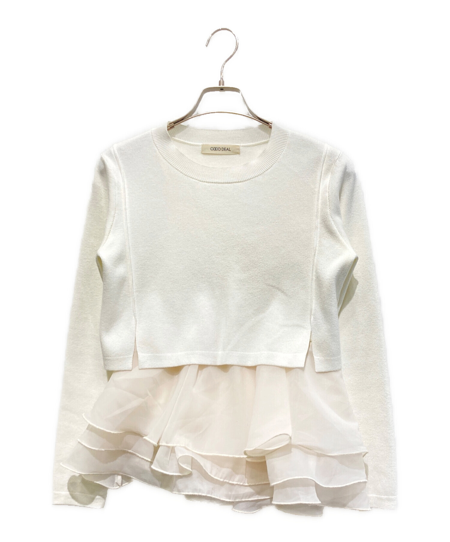 中古・古着通販】COCODEAL (ココディール) ペプラムブラウスレイヤード