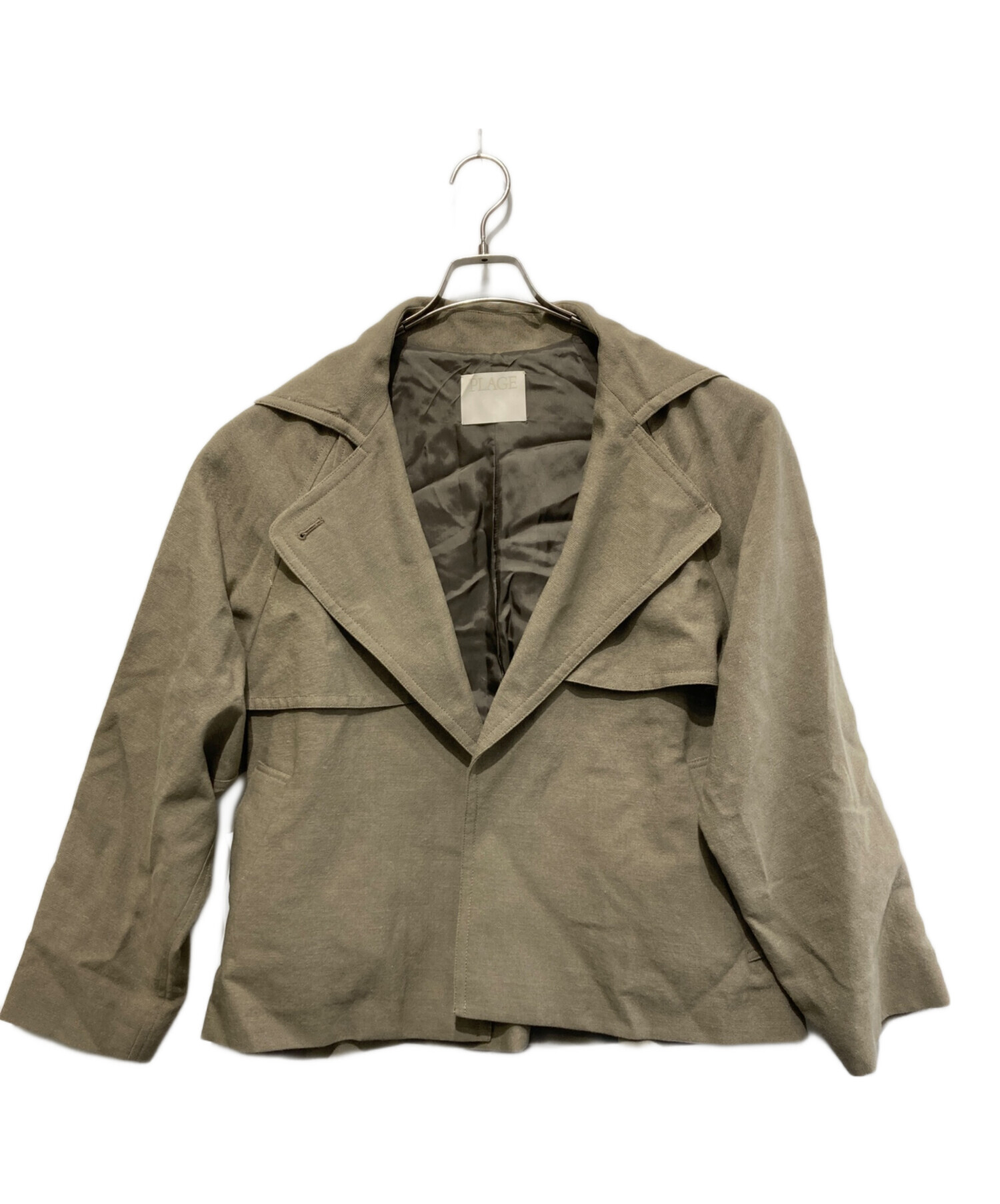 Plage WOOL LINEN ブルゾン 36 新品未使用 中古・古着通販】Plage (プラージュ) WOOL LINEN ブルゾン/ウール