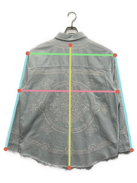 中古・古着通販】KITH (キス) Raw Hem Denim Apollo Shirt ブルー