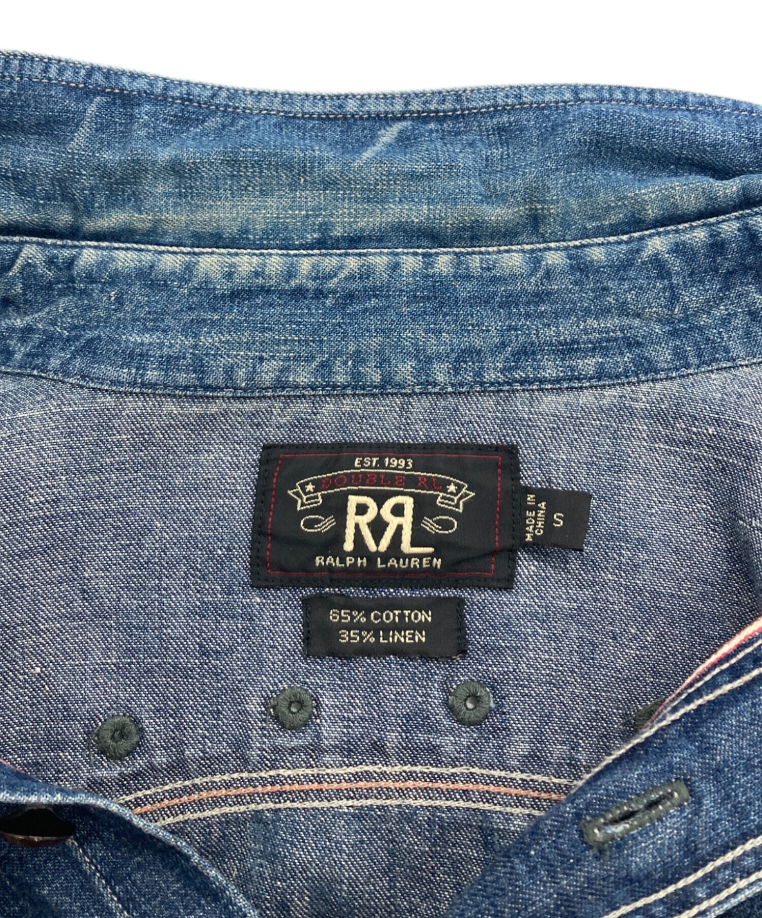 中古・古着通販】RRL (ダブルアールエル) デニムウエスタンシャツ