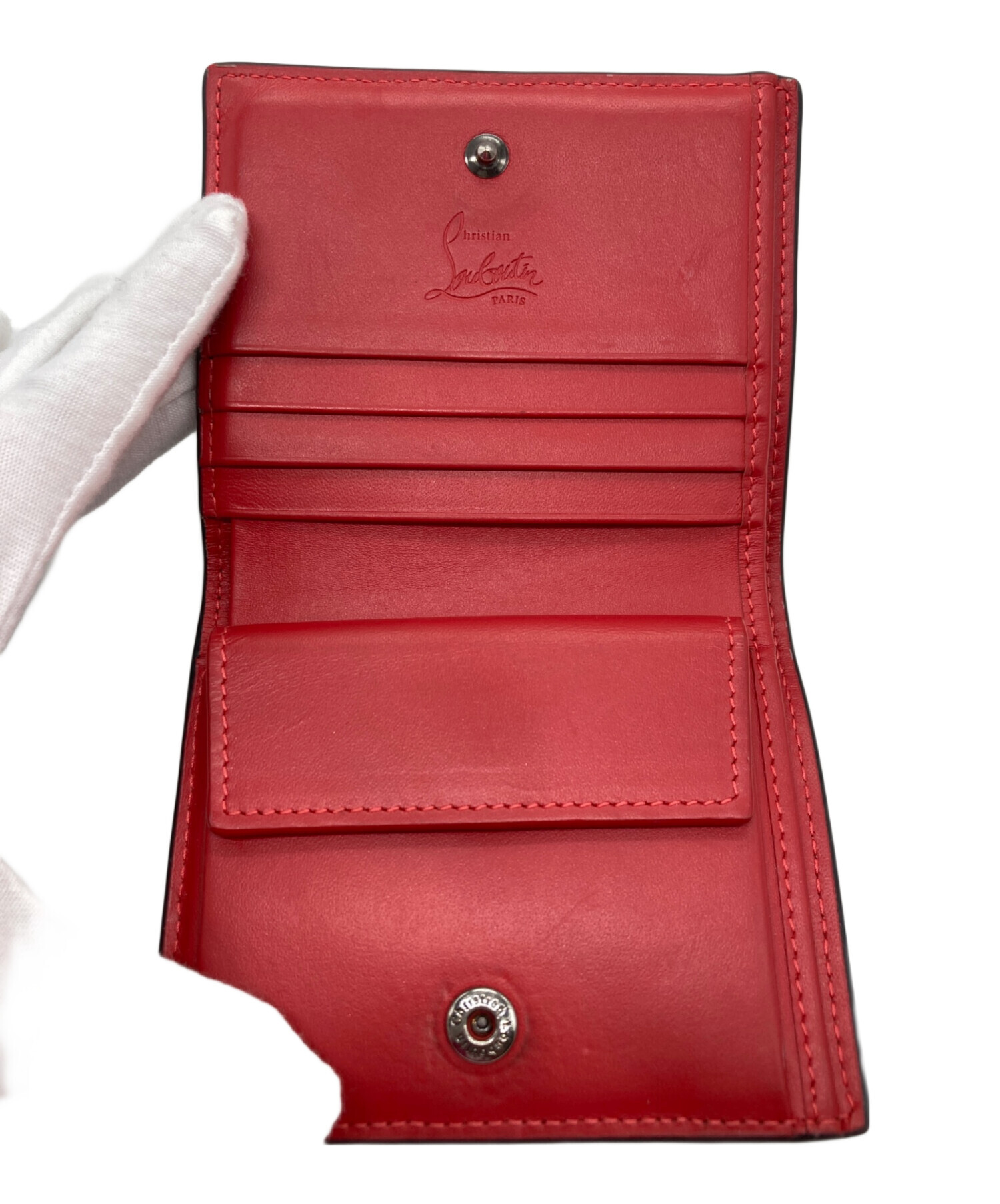 美品✨クリスチャンルブタン　スタッズウォレット 中古・古着通販】Christian Louboutin (クリスチャン・ルブタン