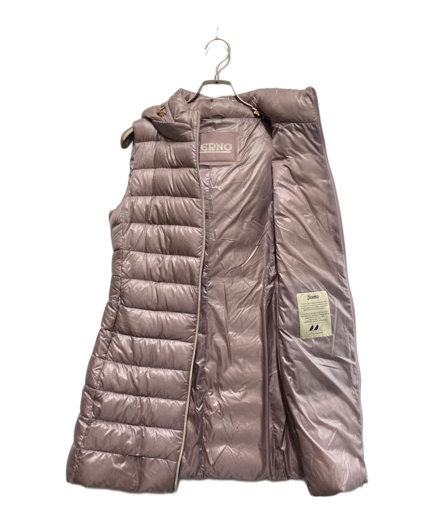 中古・古着通販】HERNO (ヘルノ) ダウンベスト ピンク サイズ:42