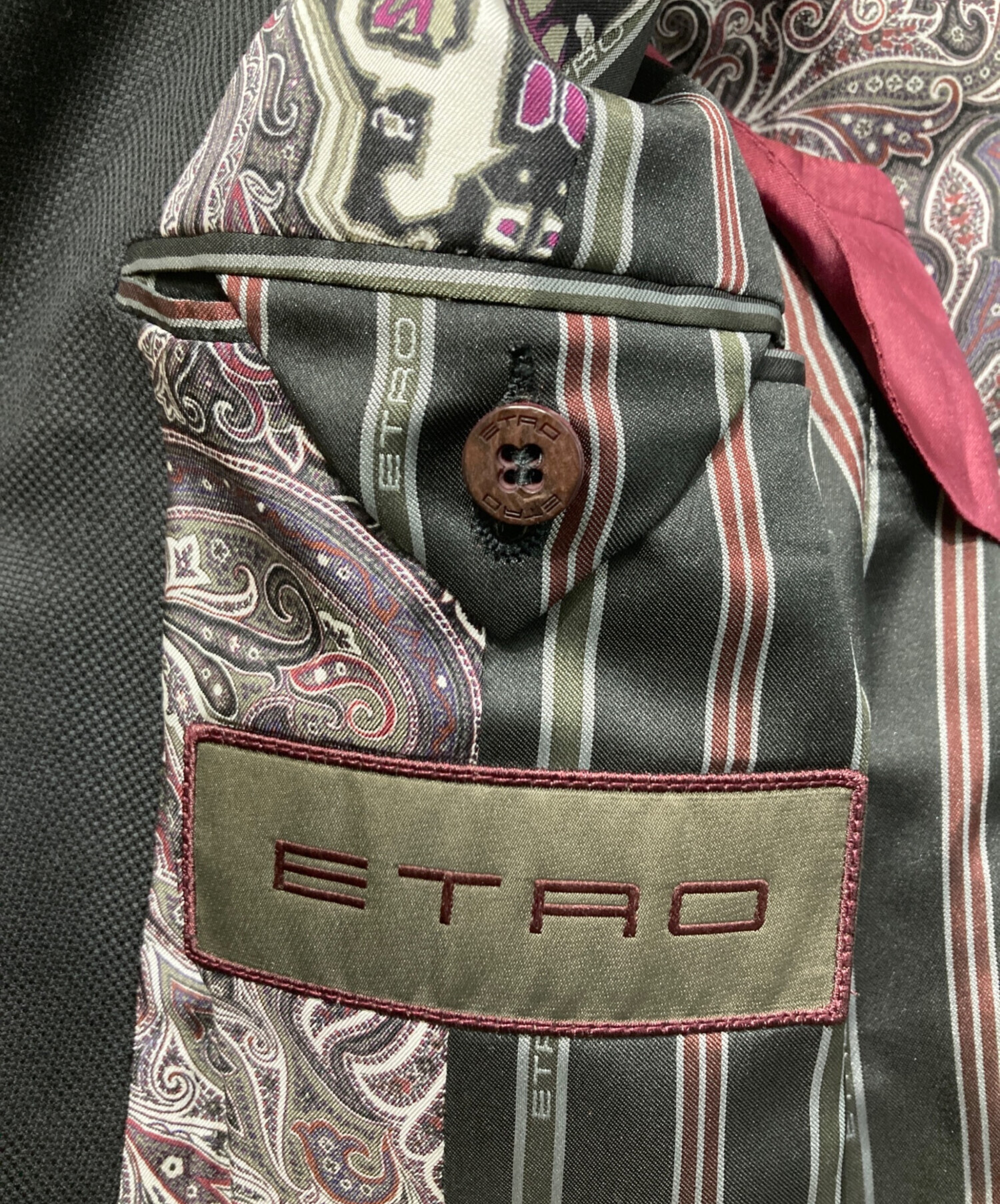 中古・古着通販】ETRO (エトロ) テーラードジャケット ブラック サイズ