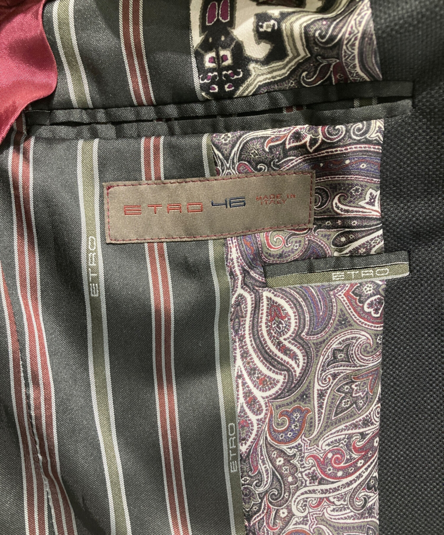 中古・古着通販】ETRO (エトロ) テーラードジャケット ブラック サイズ