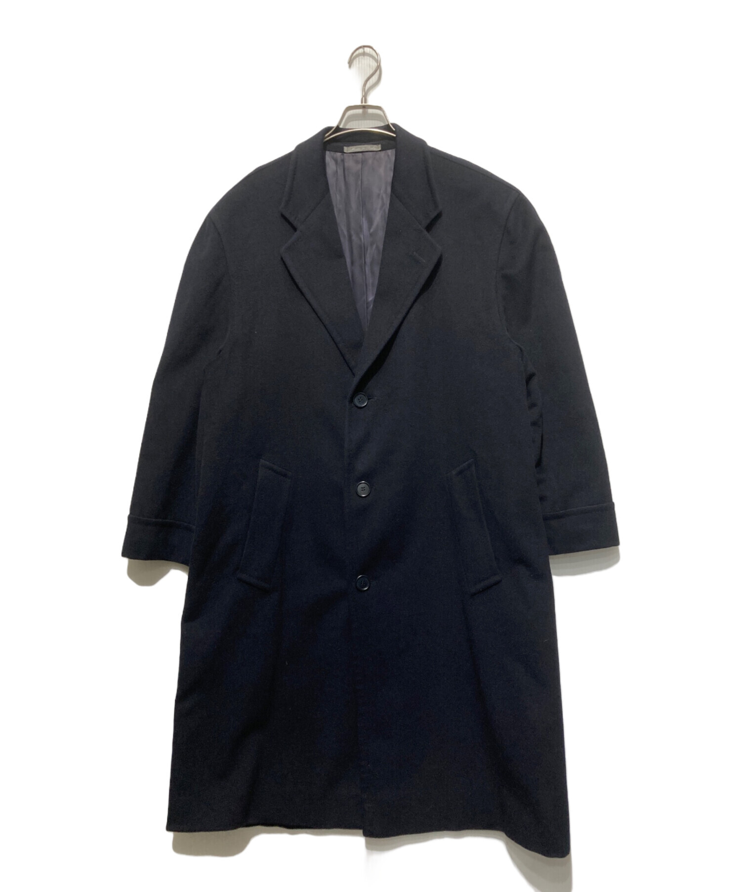 【合馬】Salvatore Ferragamo フリースコート サルヴァトーレ フェラガモ ロングコート黒 M ガンチーニ フリース