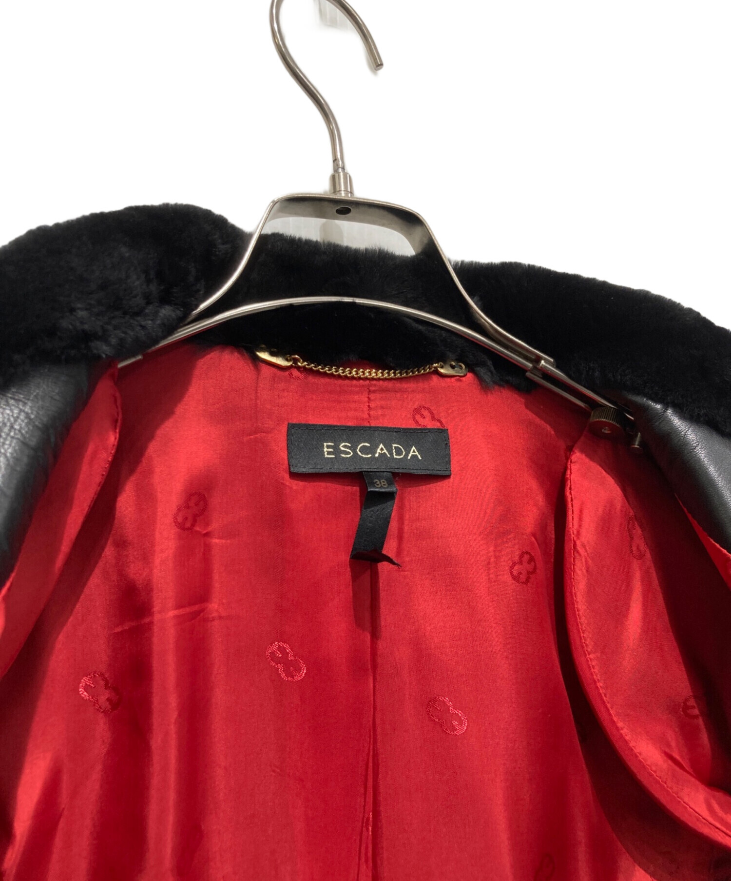 新品未使用　ESCADA エスカーダ　レザーブルゾン　ジャケット　デニム 中古・古着通販】ESCADA (エスカーダ) 刺繍ラムレザージャケット