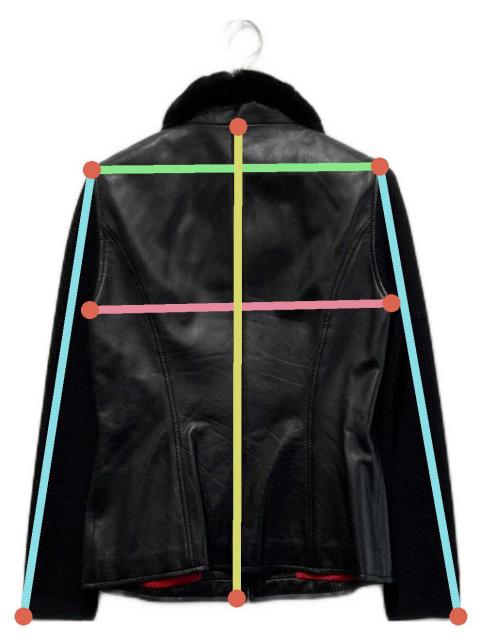 新品未使用　ESCADA エスカーダ　レザーブルゾン　ジャケット　デニム 中古・古着通販】ESCADA (エスカーダ) 刺繍ラムレザージャケット