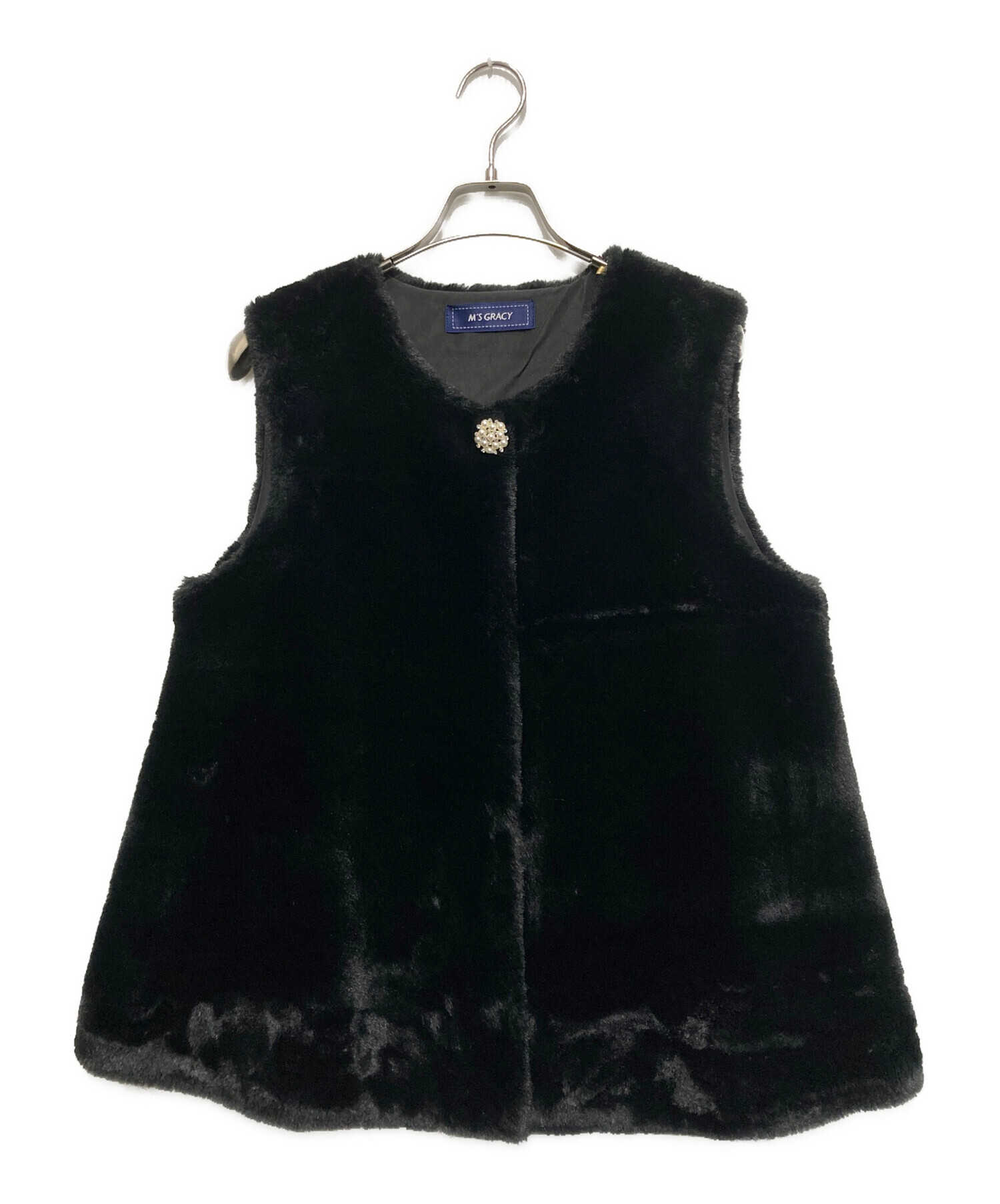 M'S GRACY エムズグレイシー グレー ファーベスト M'S GRACY - M'S GRACY(エムズグレイシー) ベスト サイズ38 M