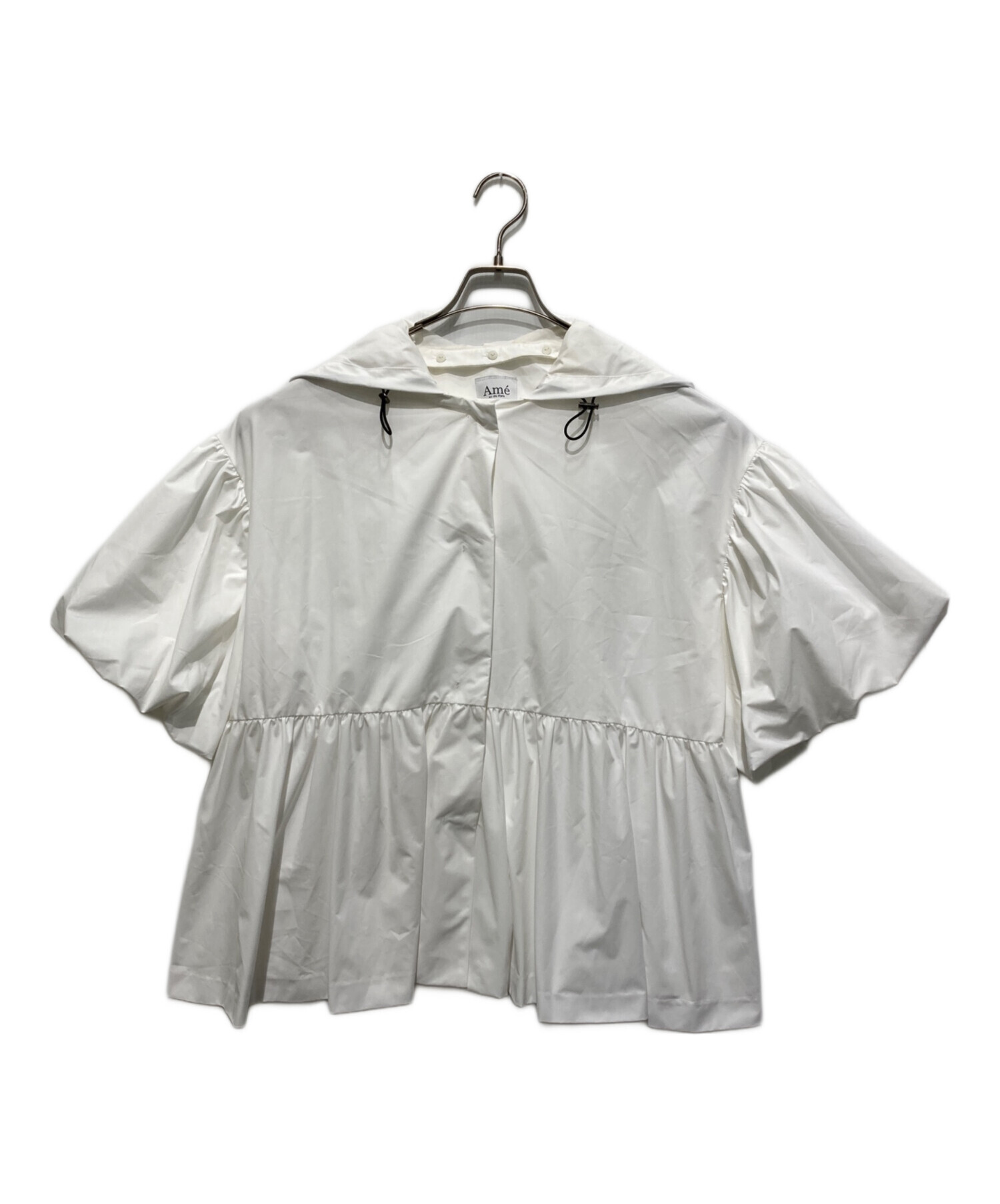 未使用　アメノチハレ　バルーンスリーブ雨よけライトコート　ホワイト 中古・古着通販】Ame no chi Hare (アメノチハレ) バルーンスリーブ