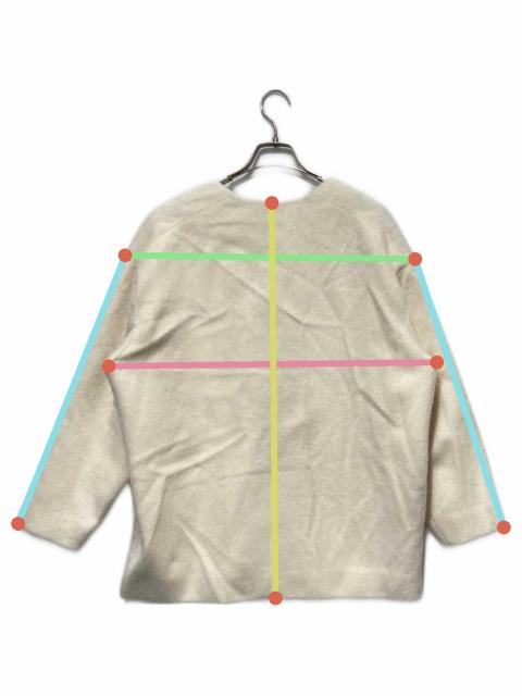 中古・古着通販】OHGA (オオガ) シャギーコーディガン ホワイト サイズ
