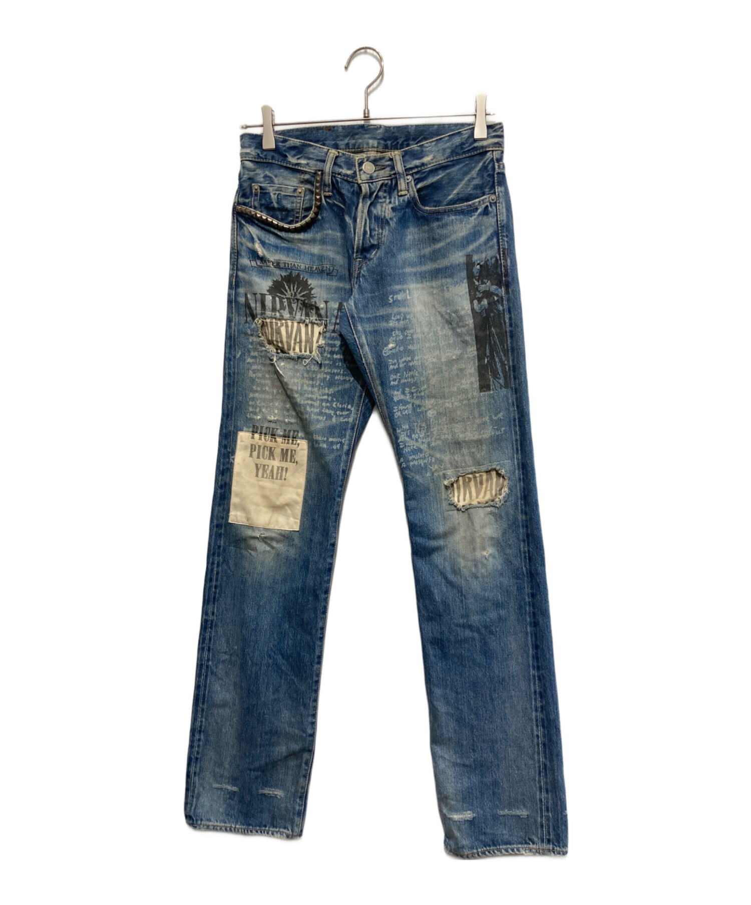 ☆HYSTERIC GLAMOUR×NIRVANA ダメージデニム28 中古・古着通販】Hysteric Glamour (ヒステリックグラマー) NIRVANA