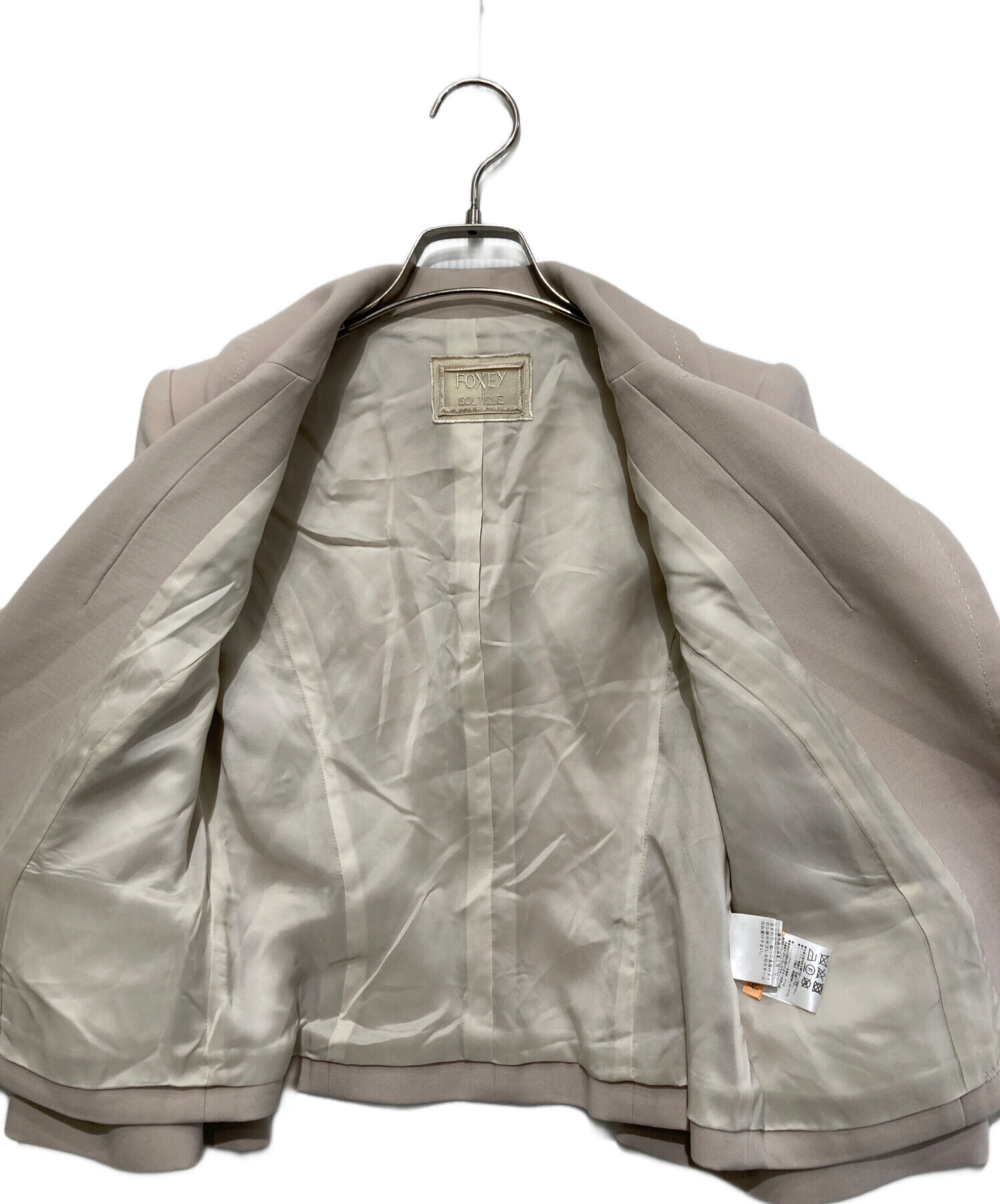 FOXEY BOUTIQUE ベージュ テーラードジャケット 42 カシミア