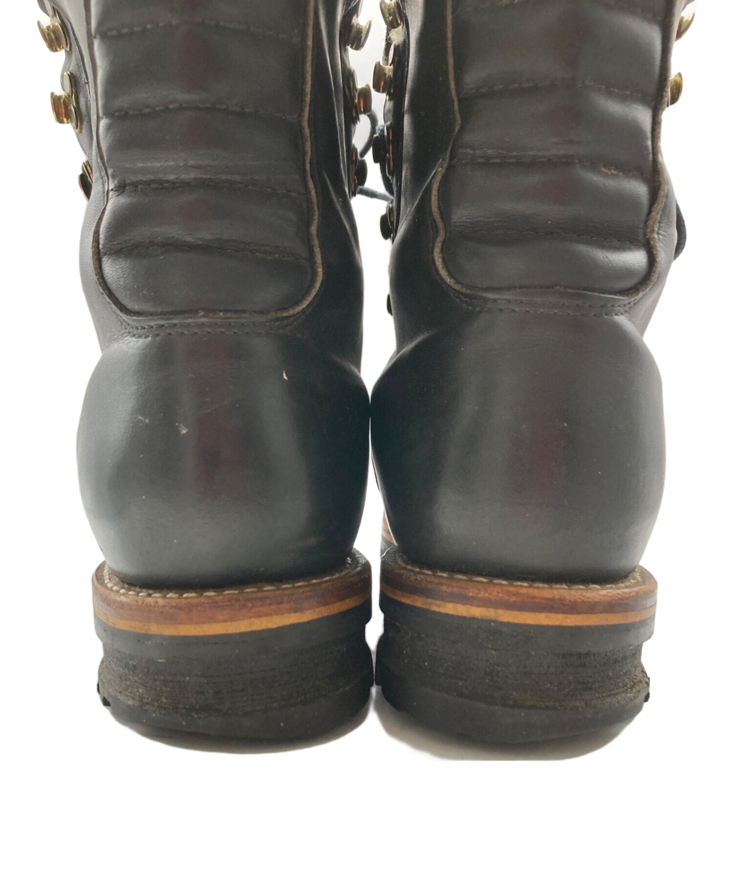 中古・古着通販】CHIPPEWA (チペワ) レザーブーツ ブラック サイズ 